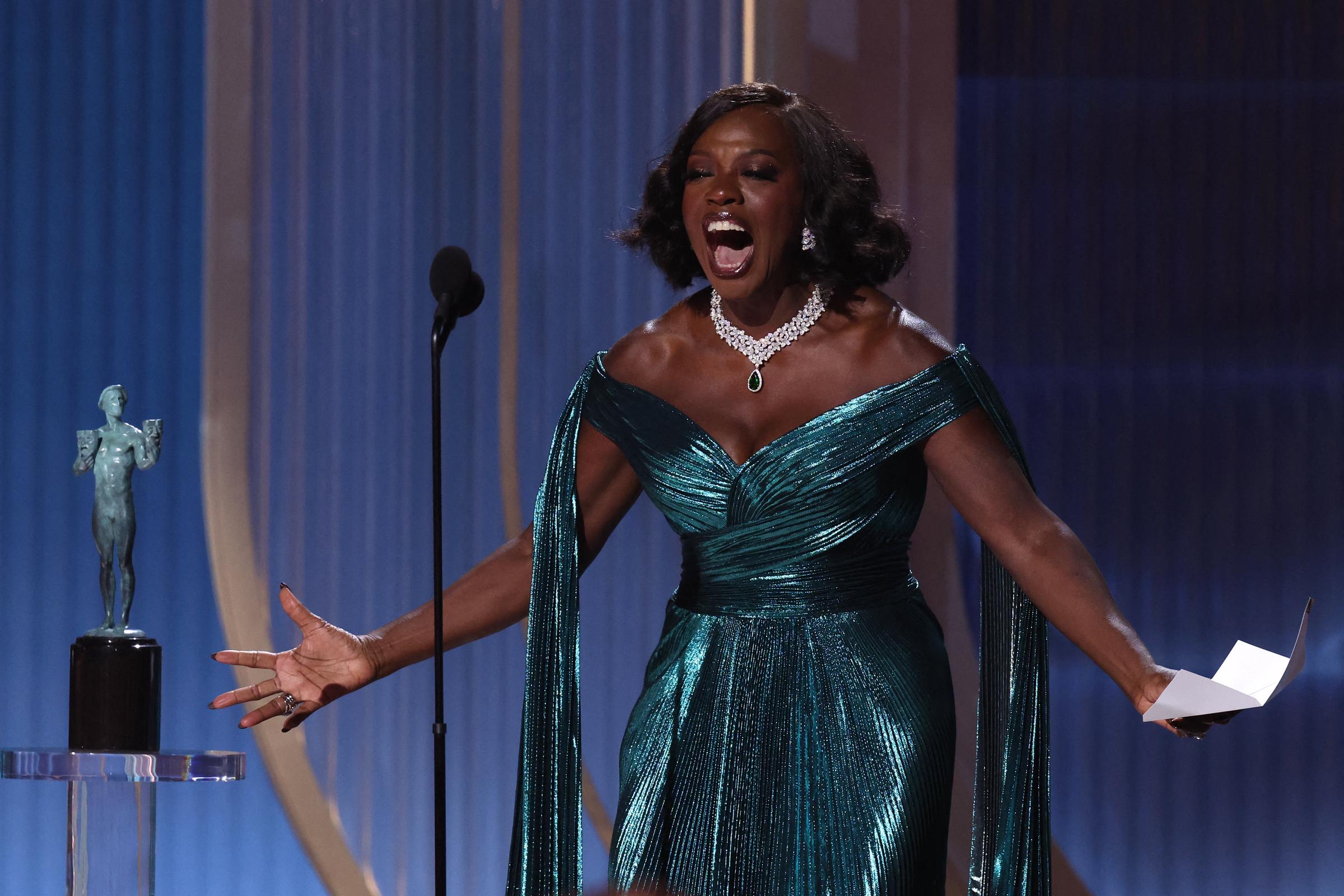 Viola Davis celebrates Michael B. Jordan's win | Source: Getty Images