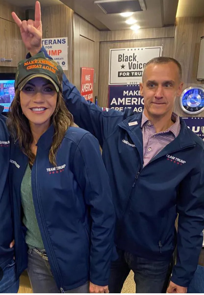 Kristi Noem and Corey Lewandowski seen in a post dated February 14, 2026 | Source: X/SteveSchmidt