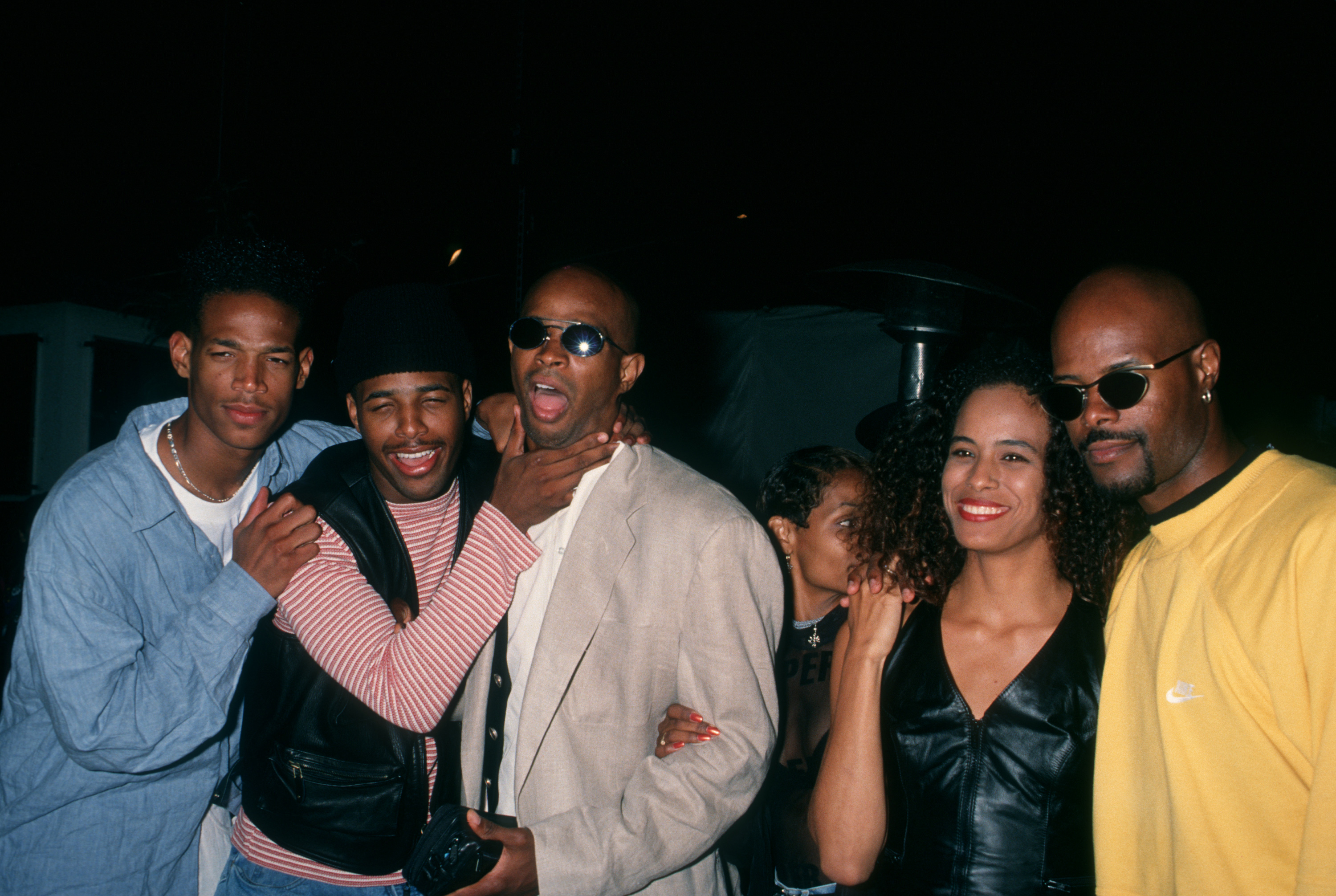 Marlon Wayans, Shawn Wayans, Damon Wayans, and Keenen Ivory Wayans attend the "Cliffhanger" screening at Mann Chinese Theater on May 26, 1993, in Hollywood, California | Source: Getty Images