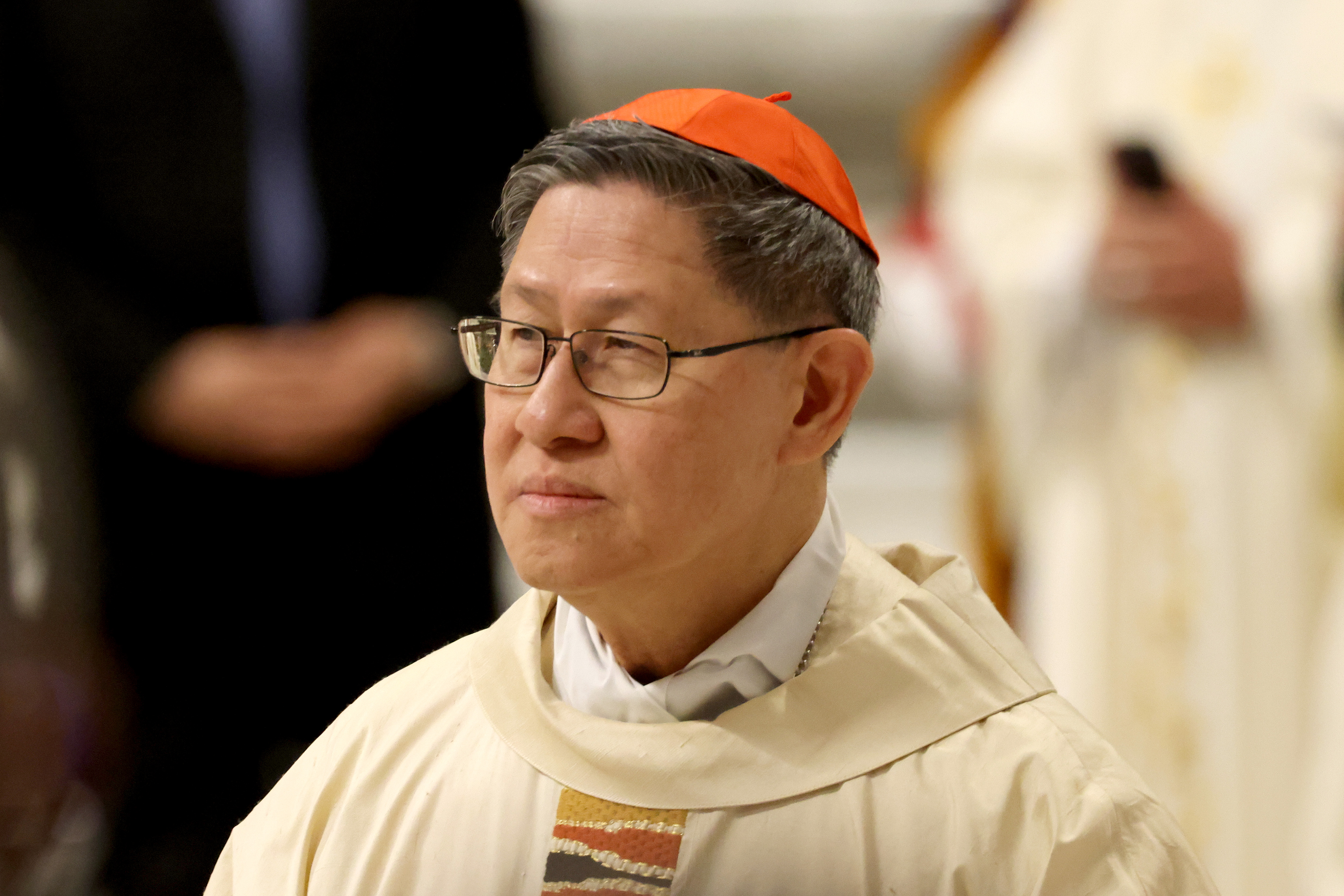 Cardinal Luis Antonio Tagle attends a Mass with newly appointed cardinals presided by Pope Francis at St. Peter's Basilica on December 8, 2024, in Vatican City | Source: Getty Images