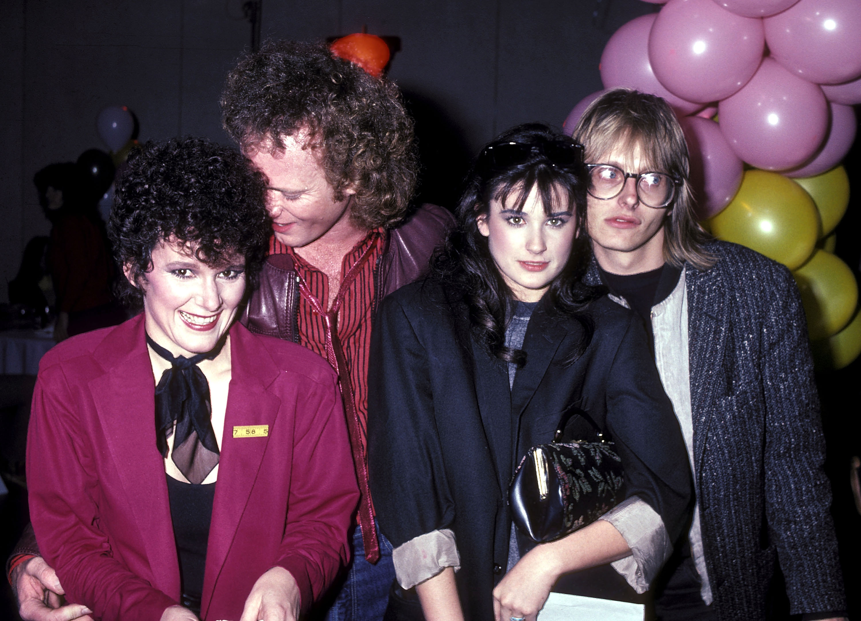 Maryedith Burrell, Anthony Geary, Demi Moore, and Freddie Moore during the "Fridays" Season Three Wrap-Up Party at Studio 55, ABC Television Center Studios in Hollywood, California, March 19, 1982 | Source: Getty Images