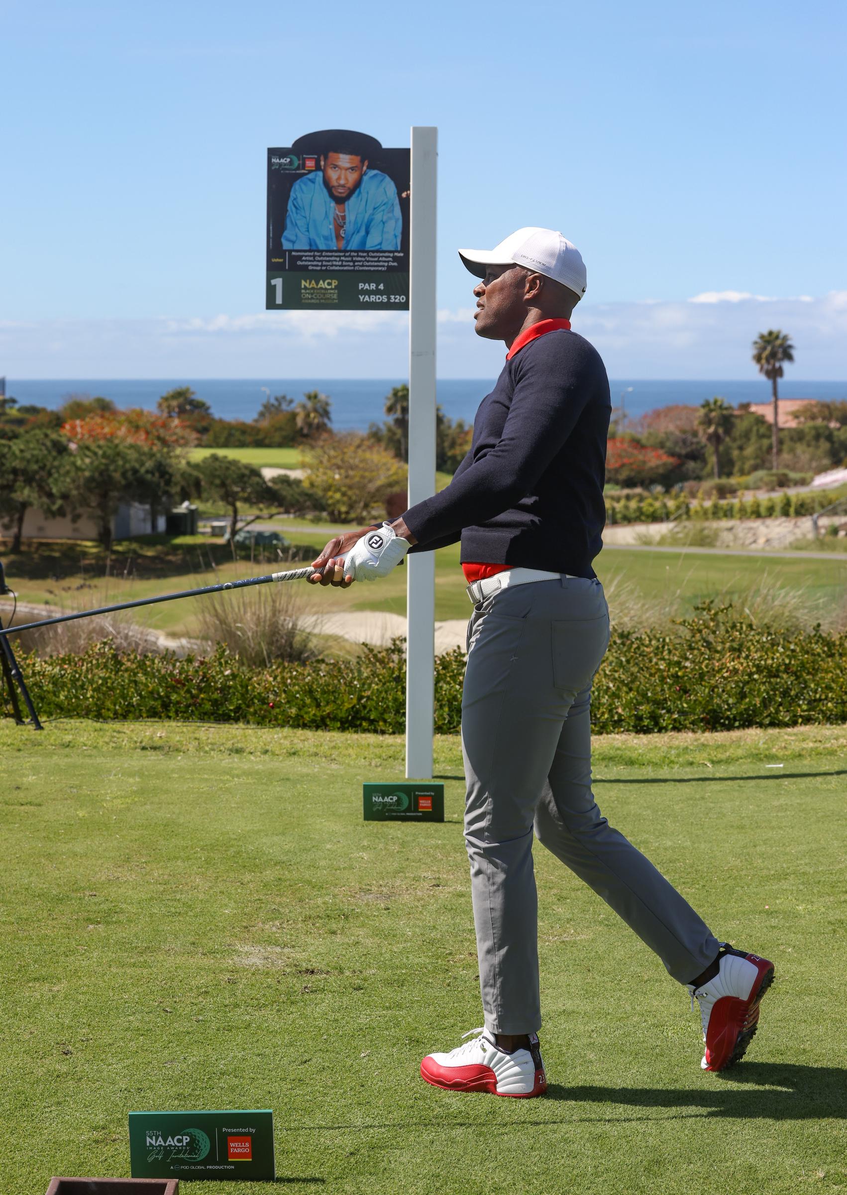 Flex Alexander at the 55th NAACP Image Awards Golf Invitational in Dana Point, California on March 12, 2024. | Source: Getty Images