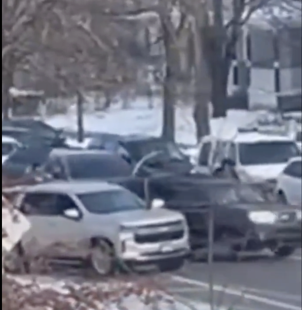 Renee Nicole Good's vehicle keeps going after an ICE agent shot through the windshield on January 7, 2026 | Source: X/Tim Pool