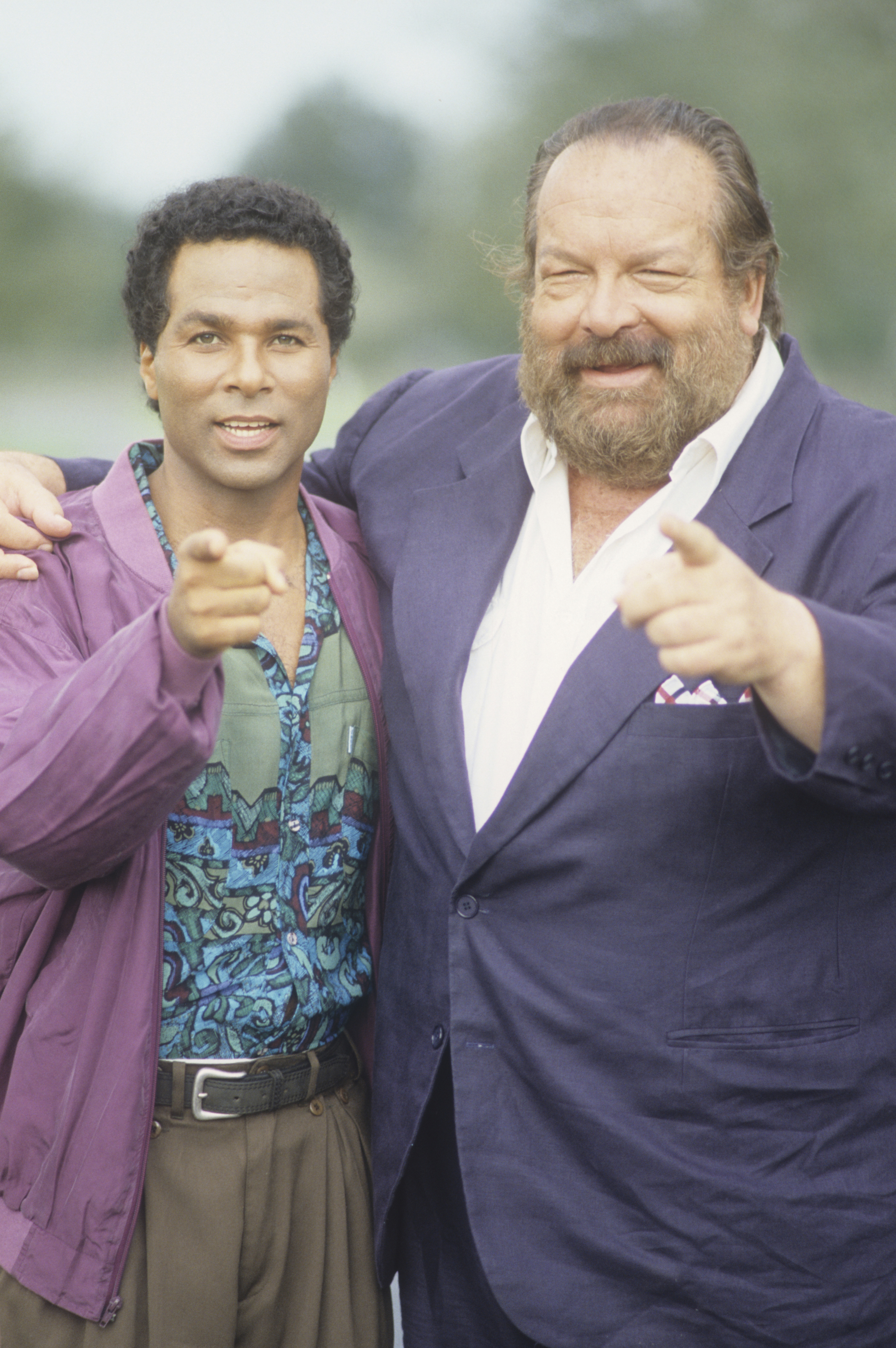 Philip Michael Thomas pictured with Bud Spencer in 1991 | Source: Getty Images