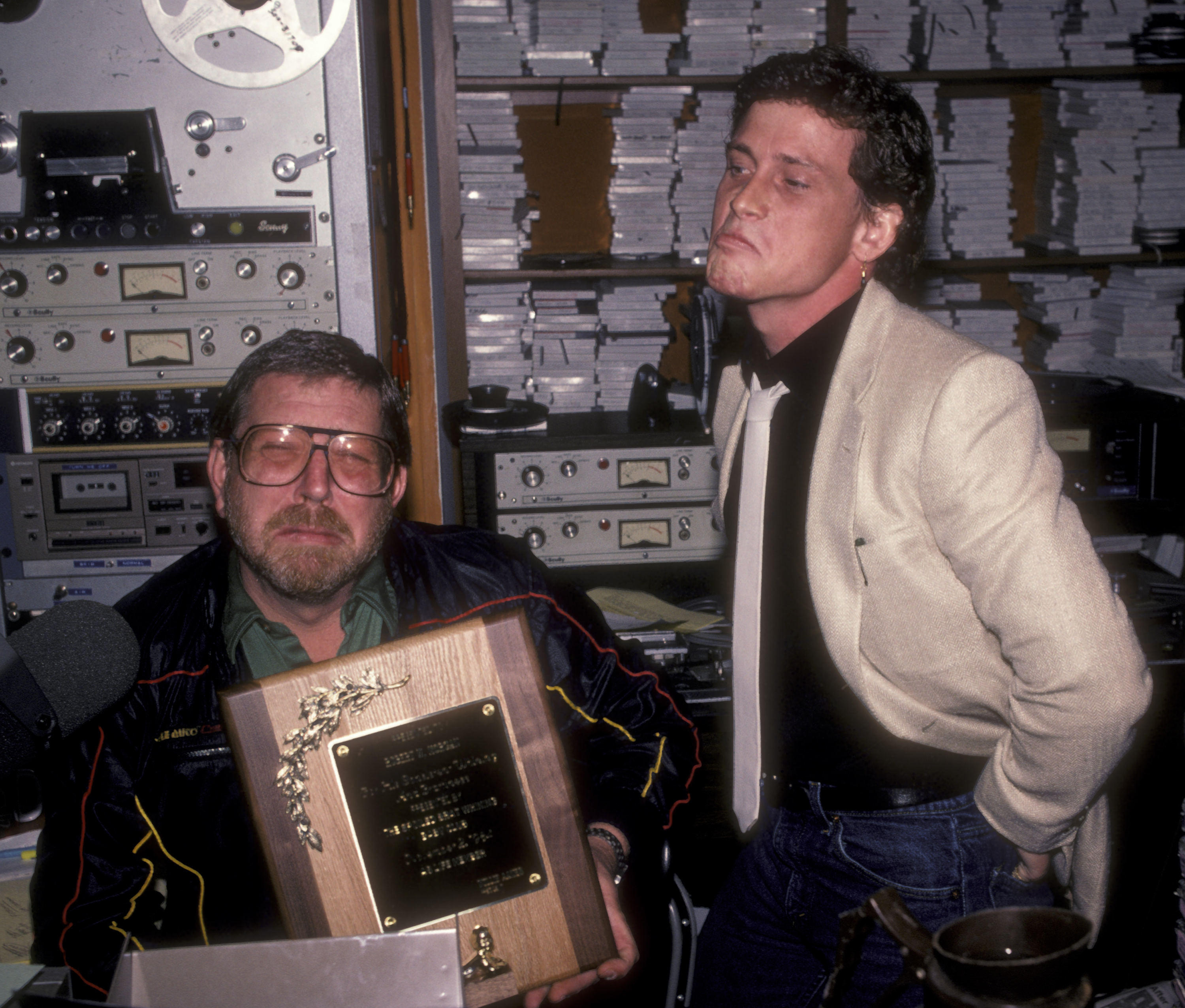 The actor attends Magic 106 Radio Station Spoiled Brat party on November 21, 1984, in Hollywood, California.