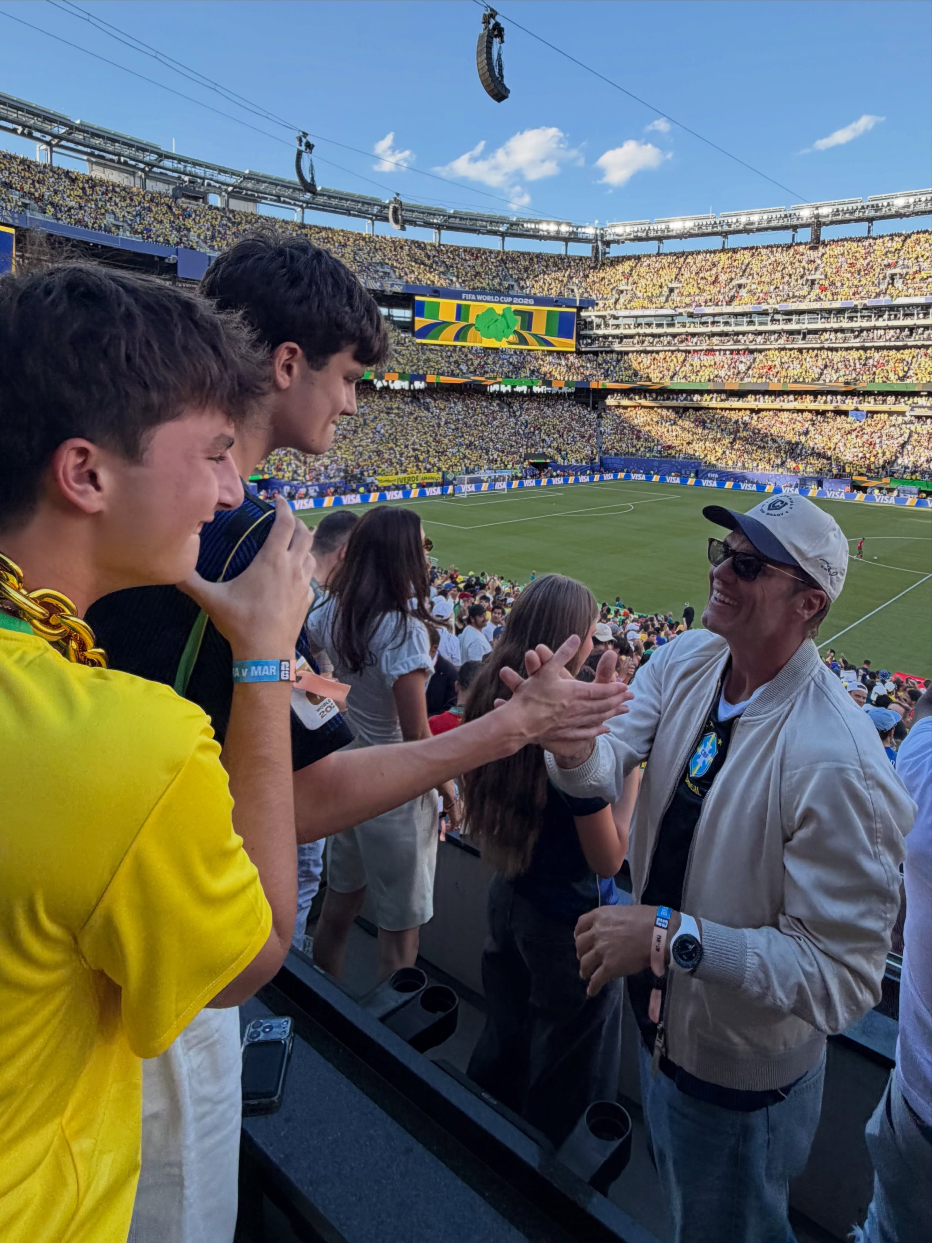The World Cup also gave Brady opportunities to enjoy the event simply as a father. His sons joined him in supporting Brazil, the country where Bündchen was born. | Source: Instagram/tombrady