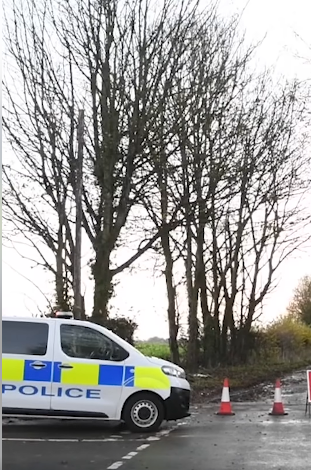 The scene of the crash, from a video posted December 2, 2025 | Source: Facebook/Yorkshire Post
