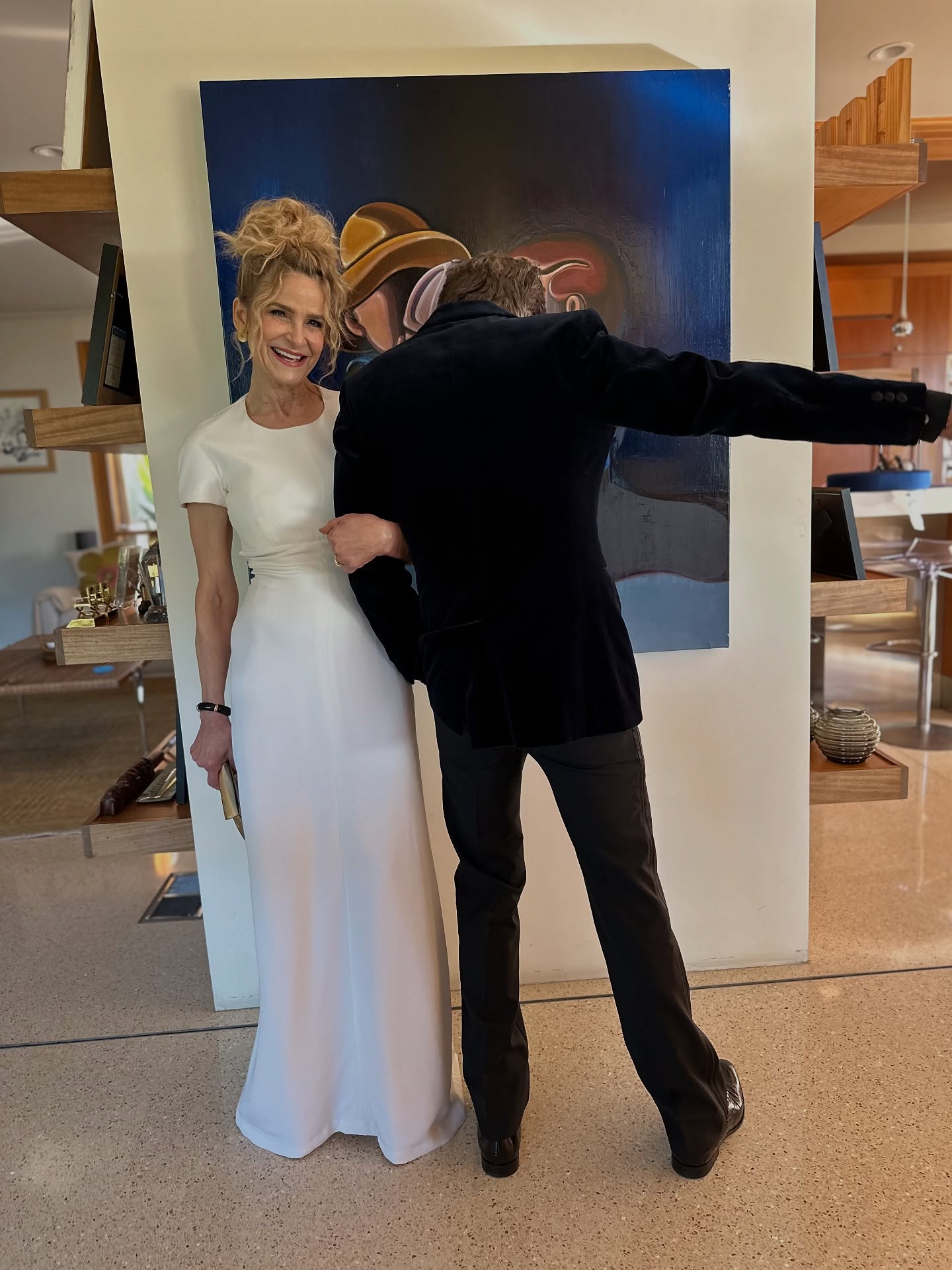 Personal posts reveal how the architectural spaces function once Bacon and Sedgwick are actually living in them. The polished Los Feliz house appears to have become another relaxed backdrop for the couple's humor.