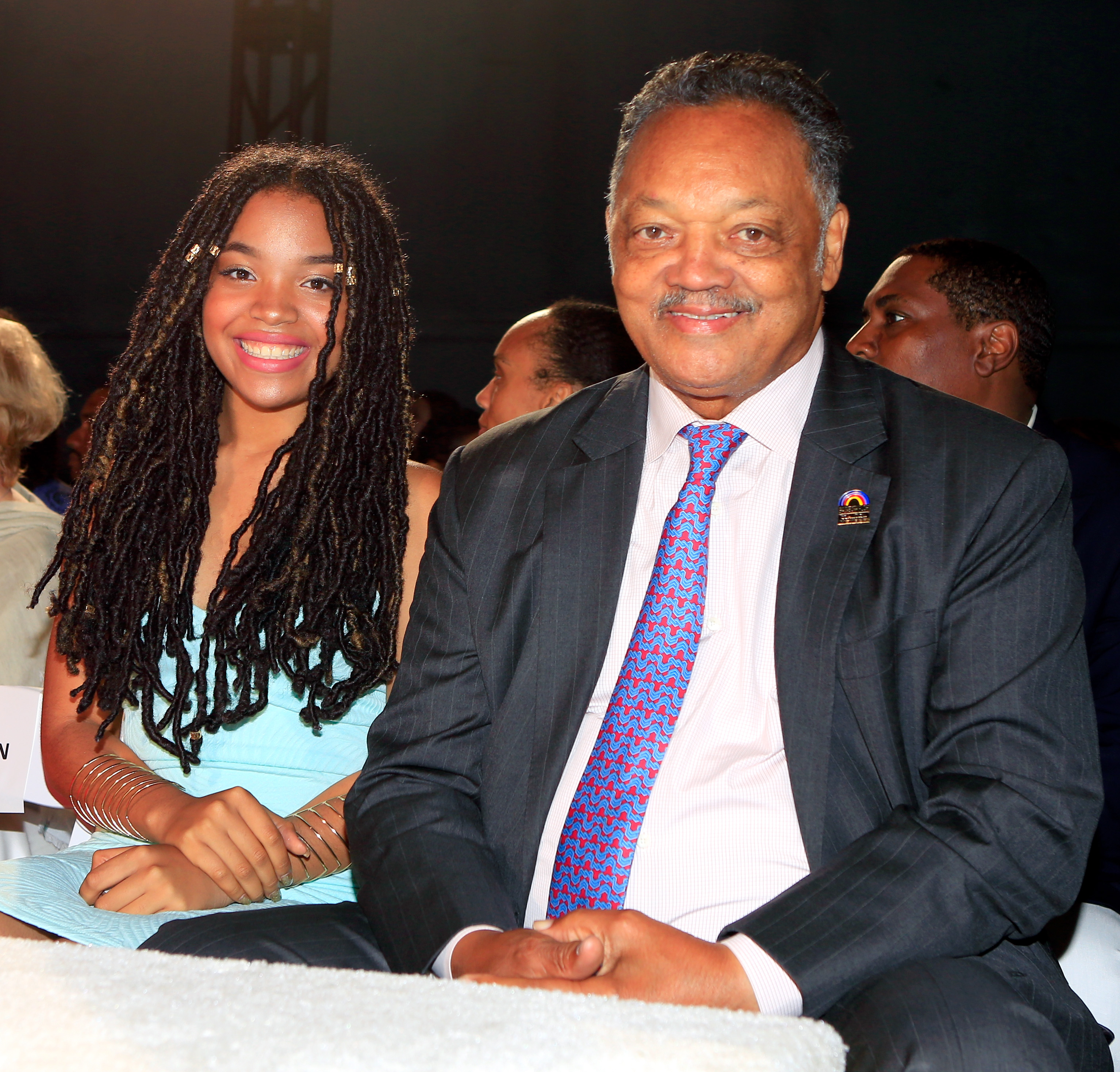 Ashley and Jesse Jackson at The HollyRod Foundation's DesignCare Gala in Pacific Palisades, California on July 16, 2016. | Source: Getty Images