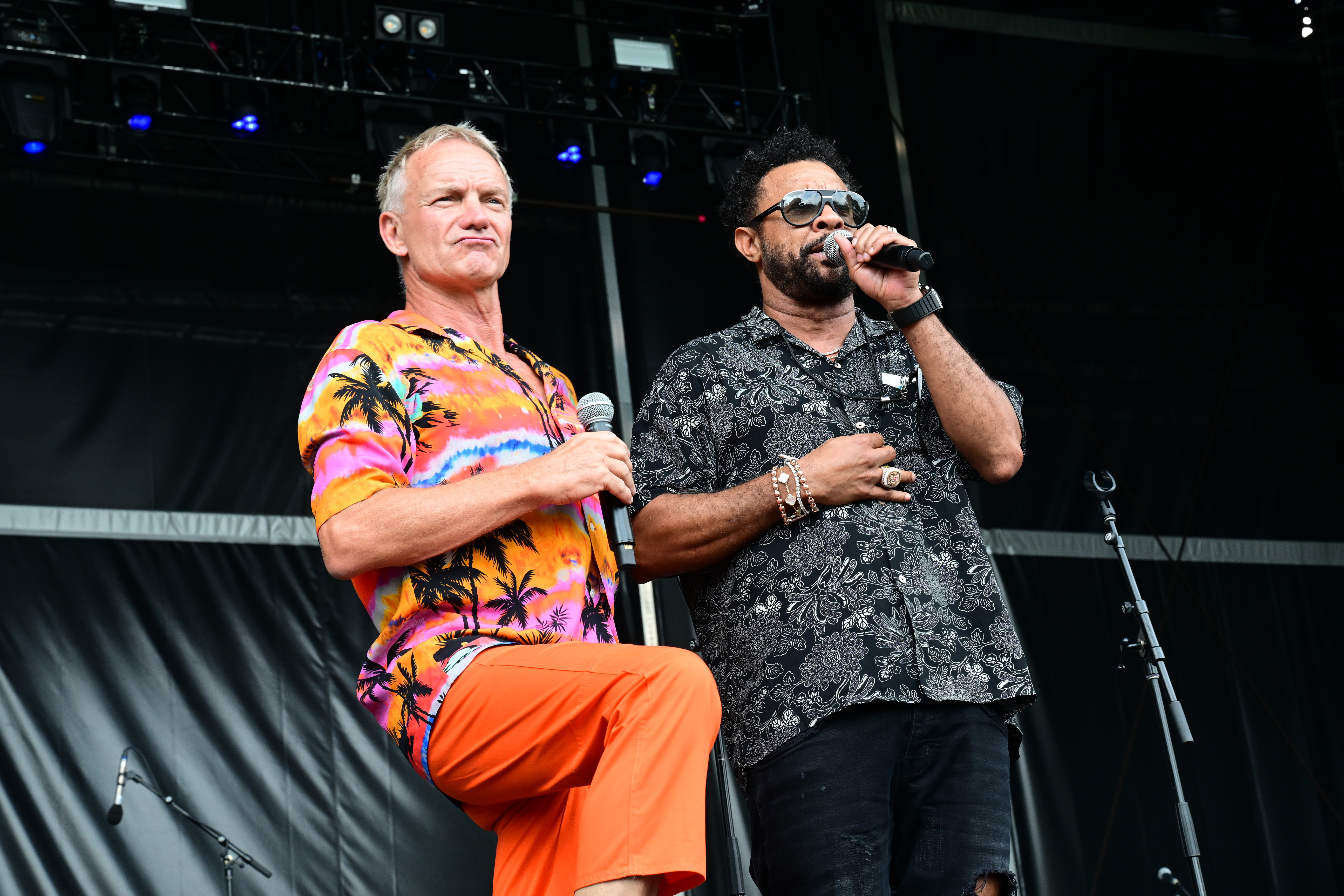 Shaggy performs onstage with Sting during the One Fine Day concert at the Mann Center for the Performing Arts in Philadelphia, Pennsylvania, on September 9, 2023 | Source: Getty Images