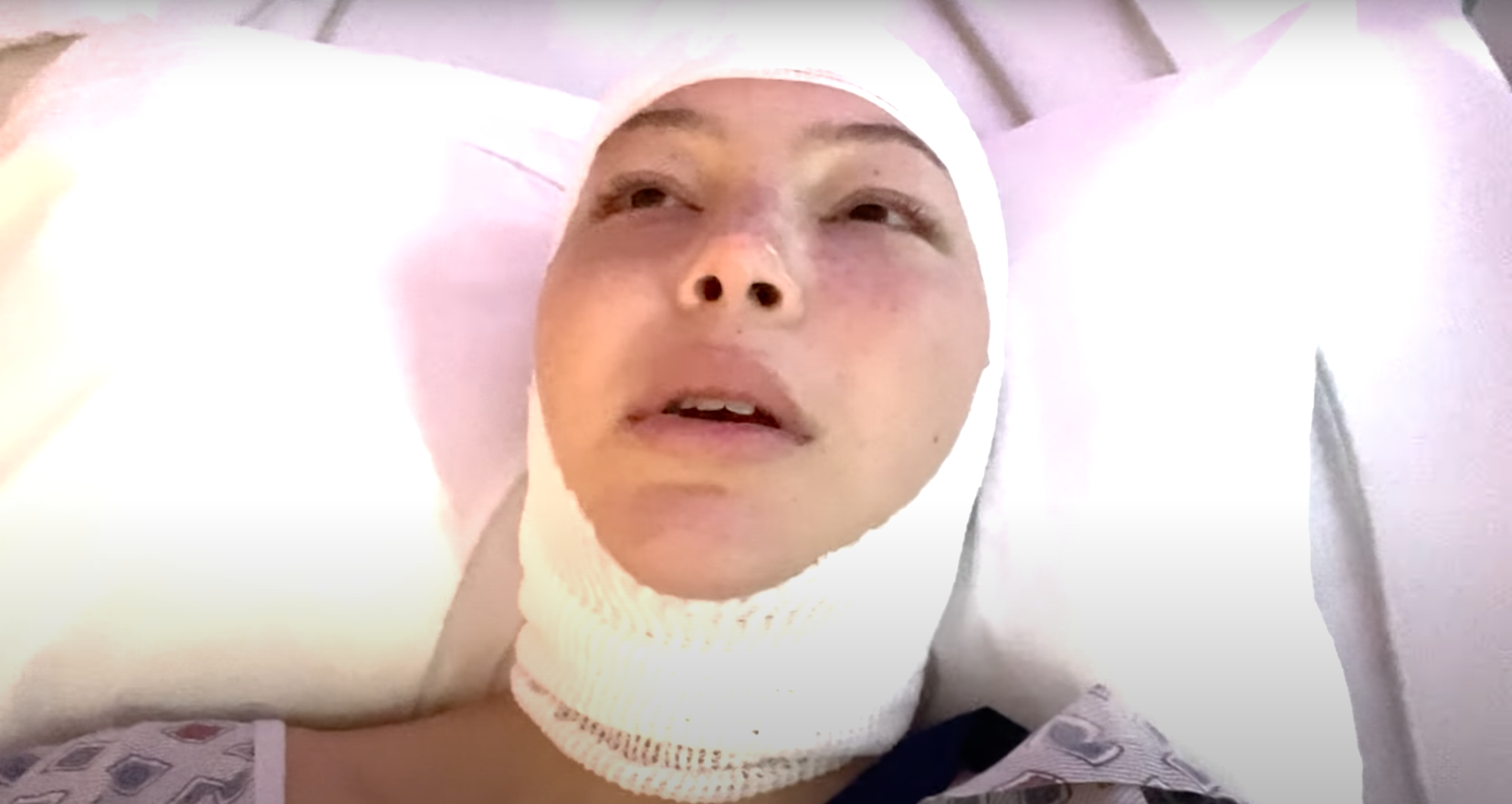Isabella Strahan rests in a hospital bed following a procedure during her cancer treatment in 2024 | Source: YouTube/@IsabellaStrahan