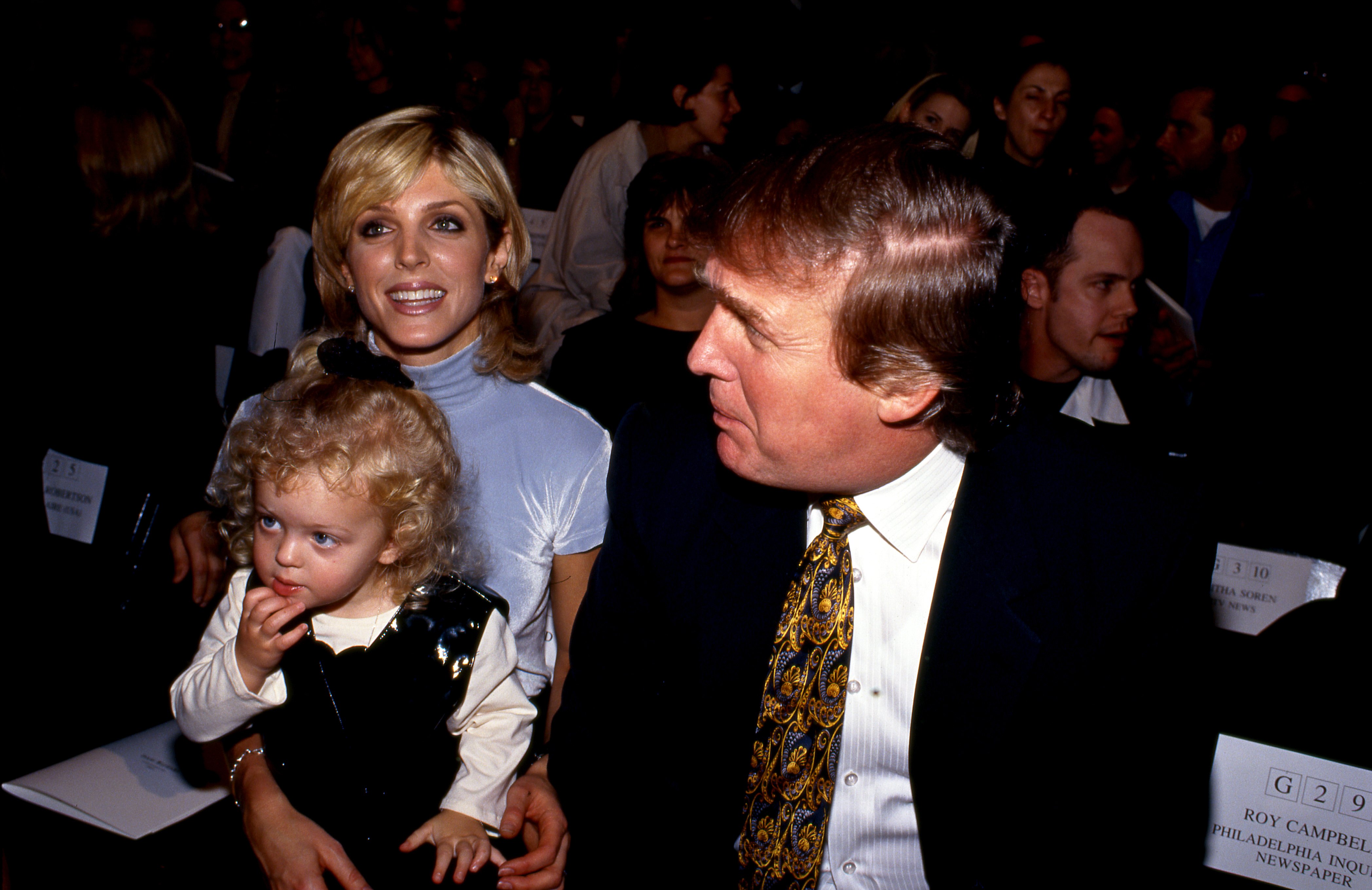 Donald Trump and Marla Maples agreed that child support would run until Tiffany turned 21. In this photo, they posed with their daughter in 1995 in New York City, New York. | Source: Getty Images