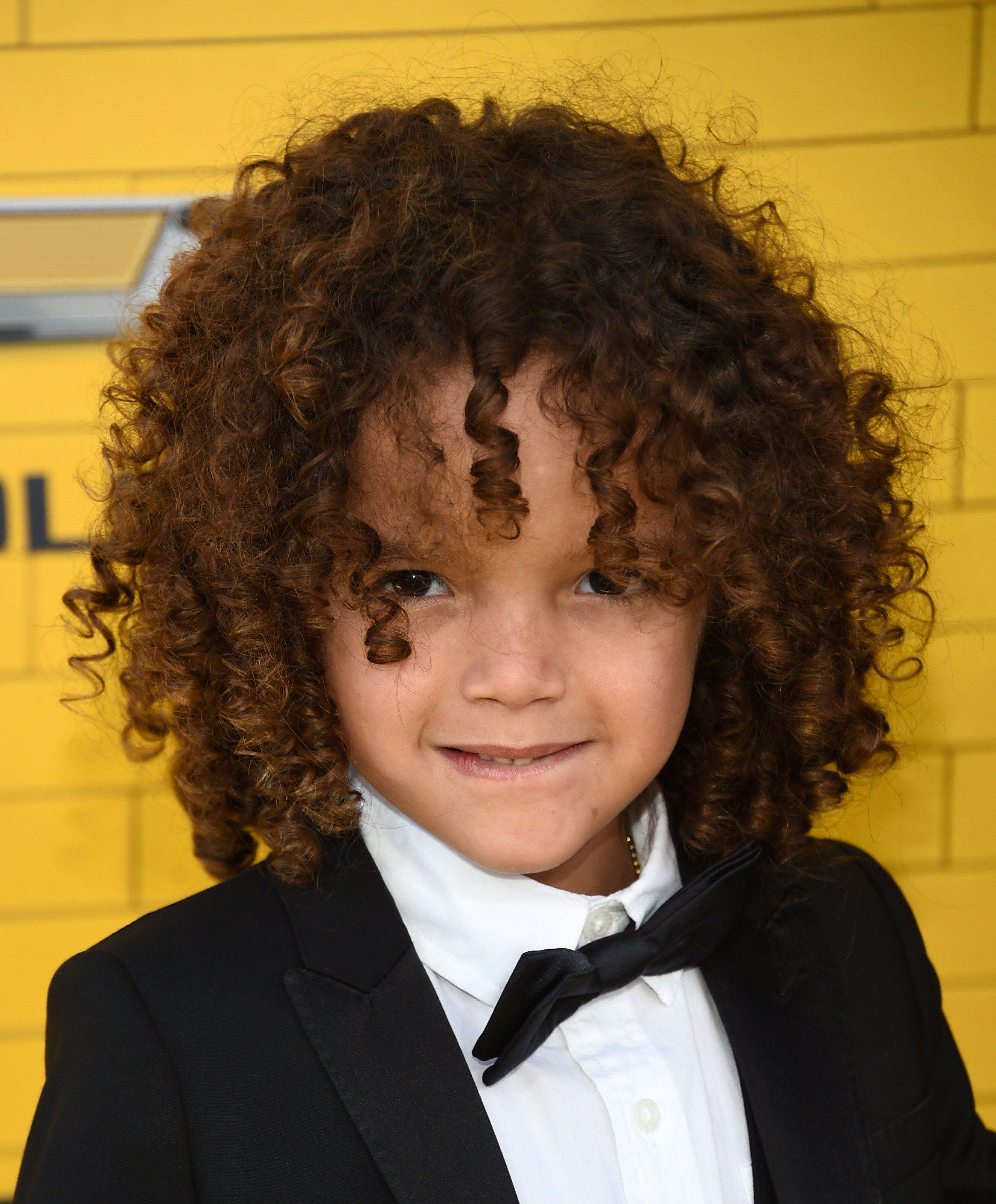 Moroccan Scott Cannon, aged 5, arrives at the premiere of Warner Bros. Pictures' "The LEGO Batman Movie" at the Regency Village Theatre on February 4, 2017, in Westwood, California.