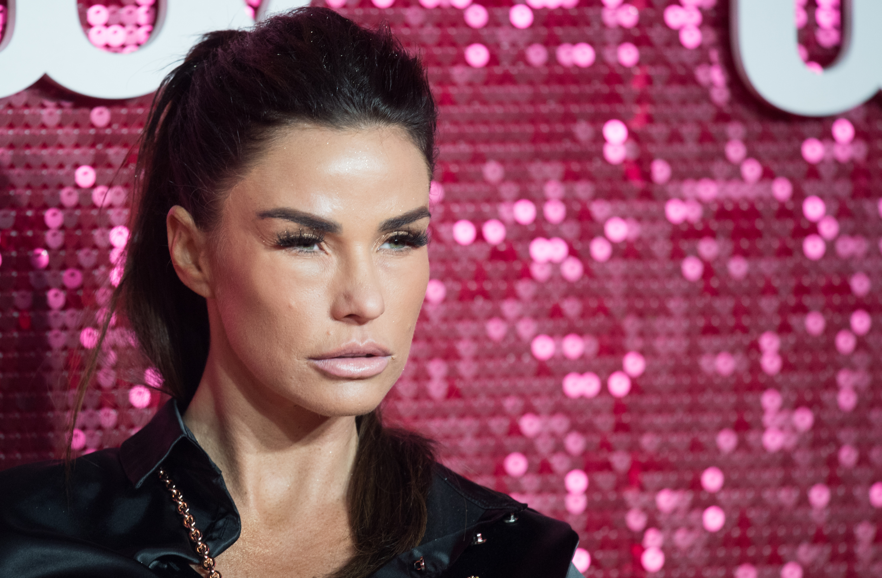 A Glittering Glamazon at the ITV Gala — With her hair pulled tight and her makeup dialed up to eleven, Price shimmers against a pink backdrop, making sure all eyes stayed on her in 2017