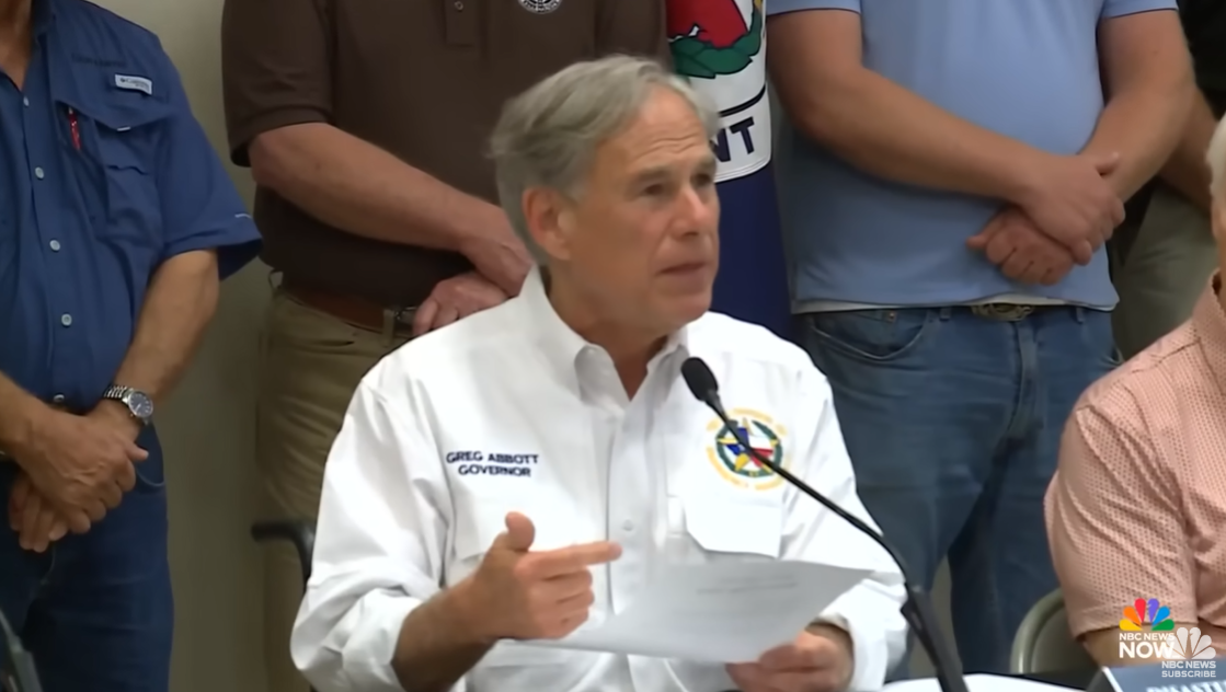 Texas Governor Greg Abbott addresses the media on the state’s flood response in a video posted on July 6, 2025 | Source: YouTube/NBCNews