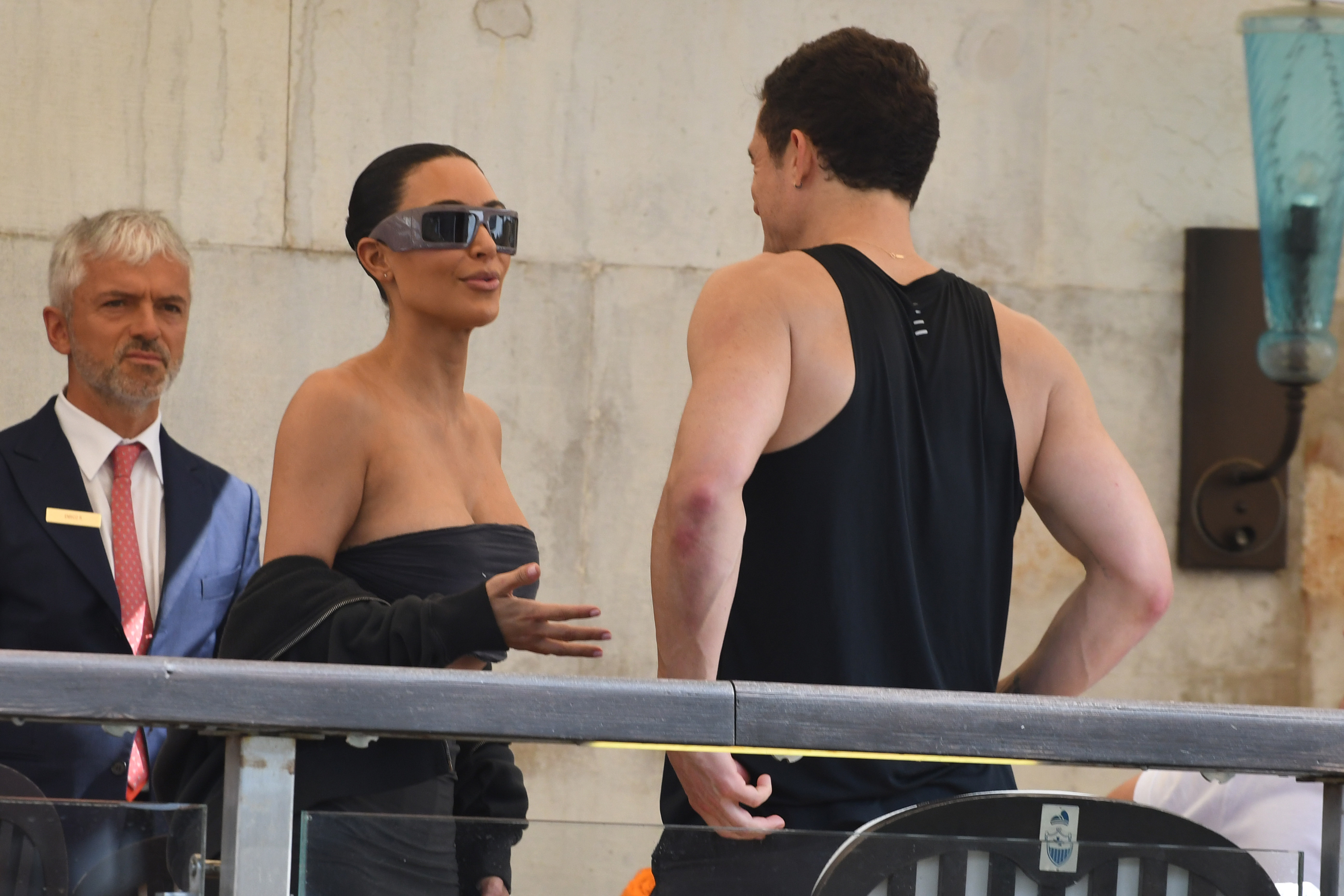 Kim Kardashian and Orlando Bloom meet ahead of Jeff Bezos and Lauren Sanchez's wedding on June 26, 2025 in Venice, Italy | Source: Getty Images