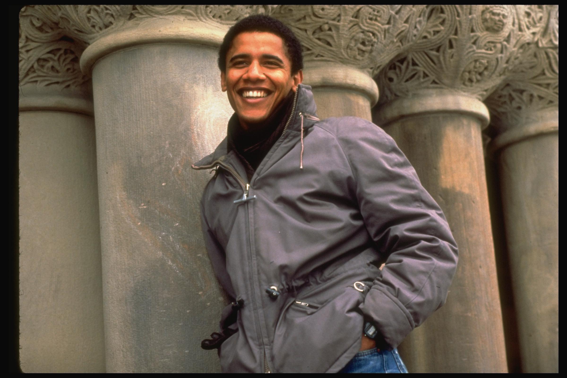 Barack Obama as the newly-elected president of The Havard Law Review on February 7, 1990 | Source: Getty Images