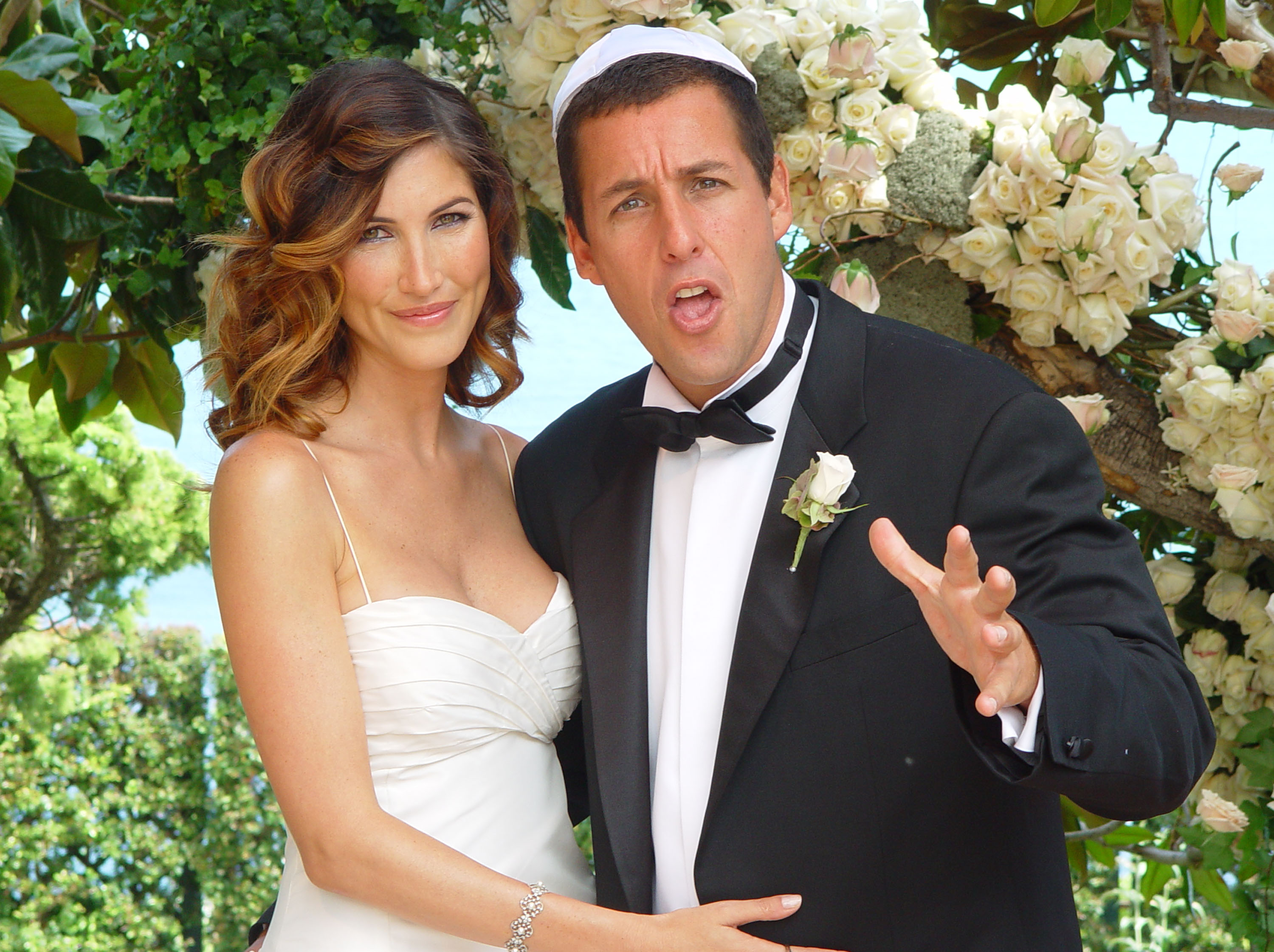 Adam and Jackie Sandler at their wedding in Malibu on June 22, 2003 | Source: Getty Images