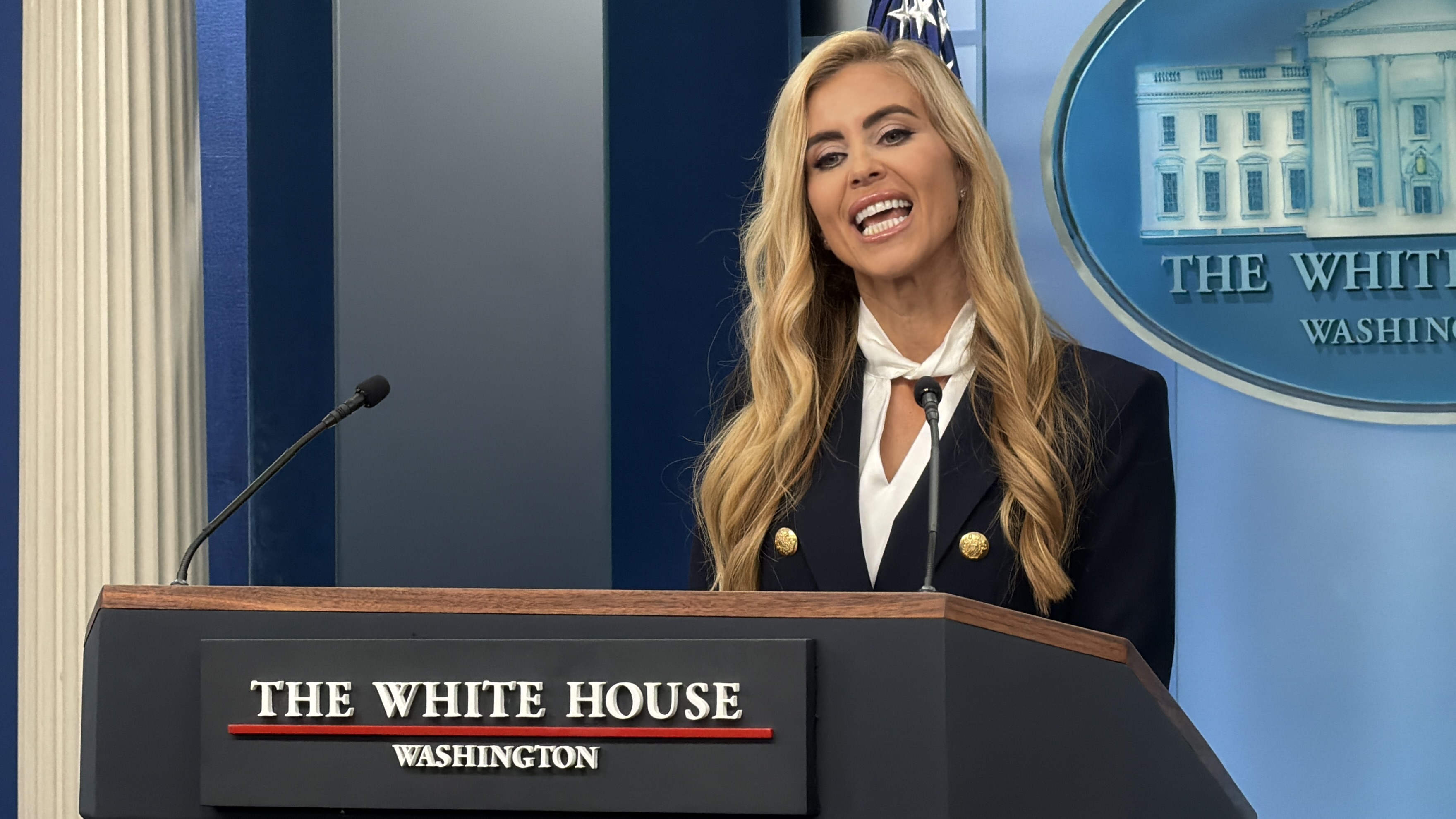 Zacharia's debut generated reactions extending well beyond her remarks, with some viewers focusing on her appearance. Her outfit sparked an unexpected comparison to a flight attendant's uniform, adding another talking point to the online discussion. | Source: Getty Images