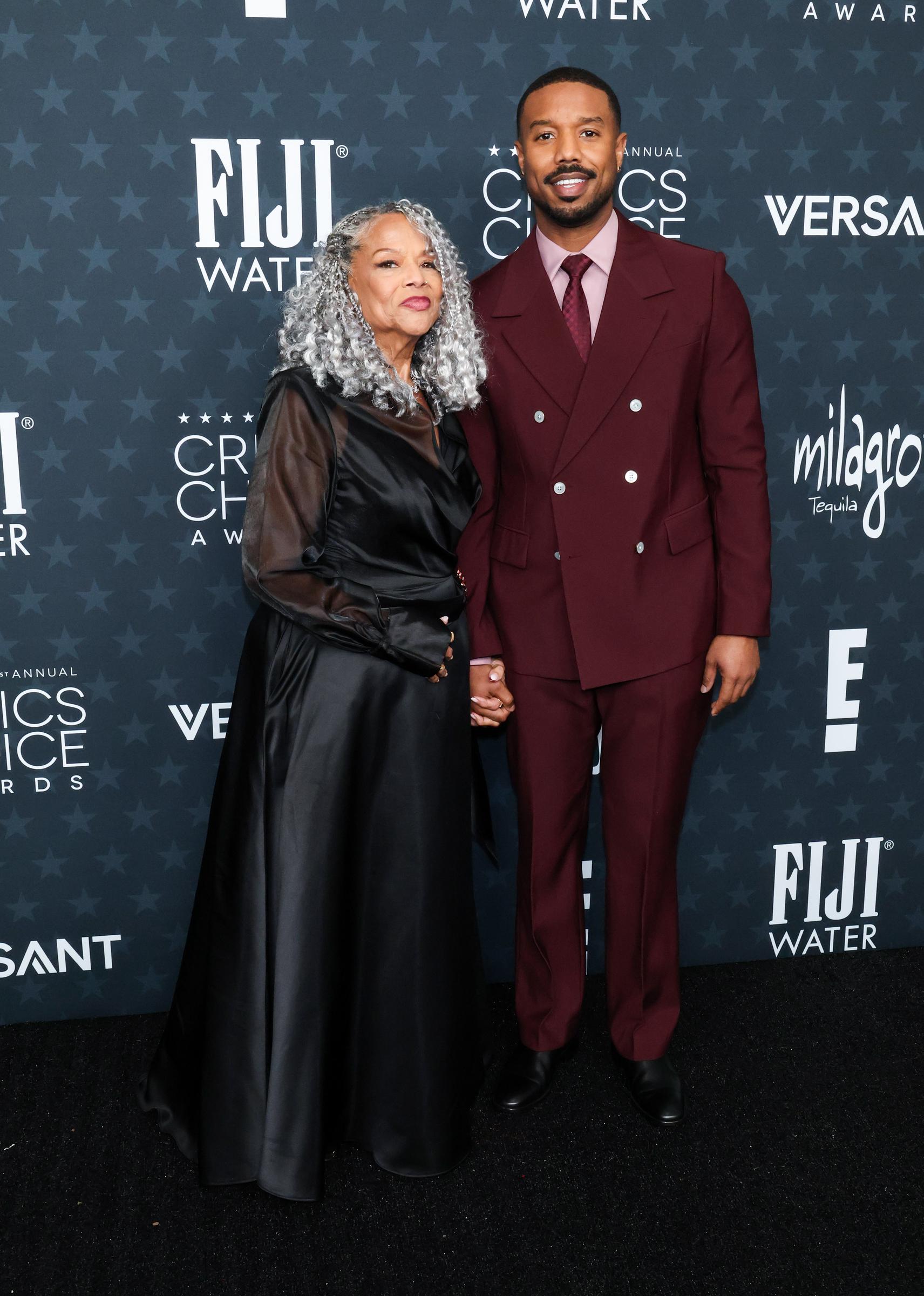 Donna and Michael B. Jordan attend the 31st Annual Critics Choice Awards on January 4, 2026 in Santa Monica, California | Source: Getty Images