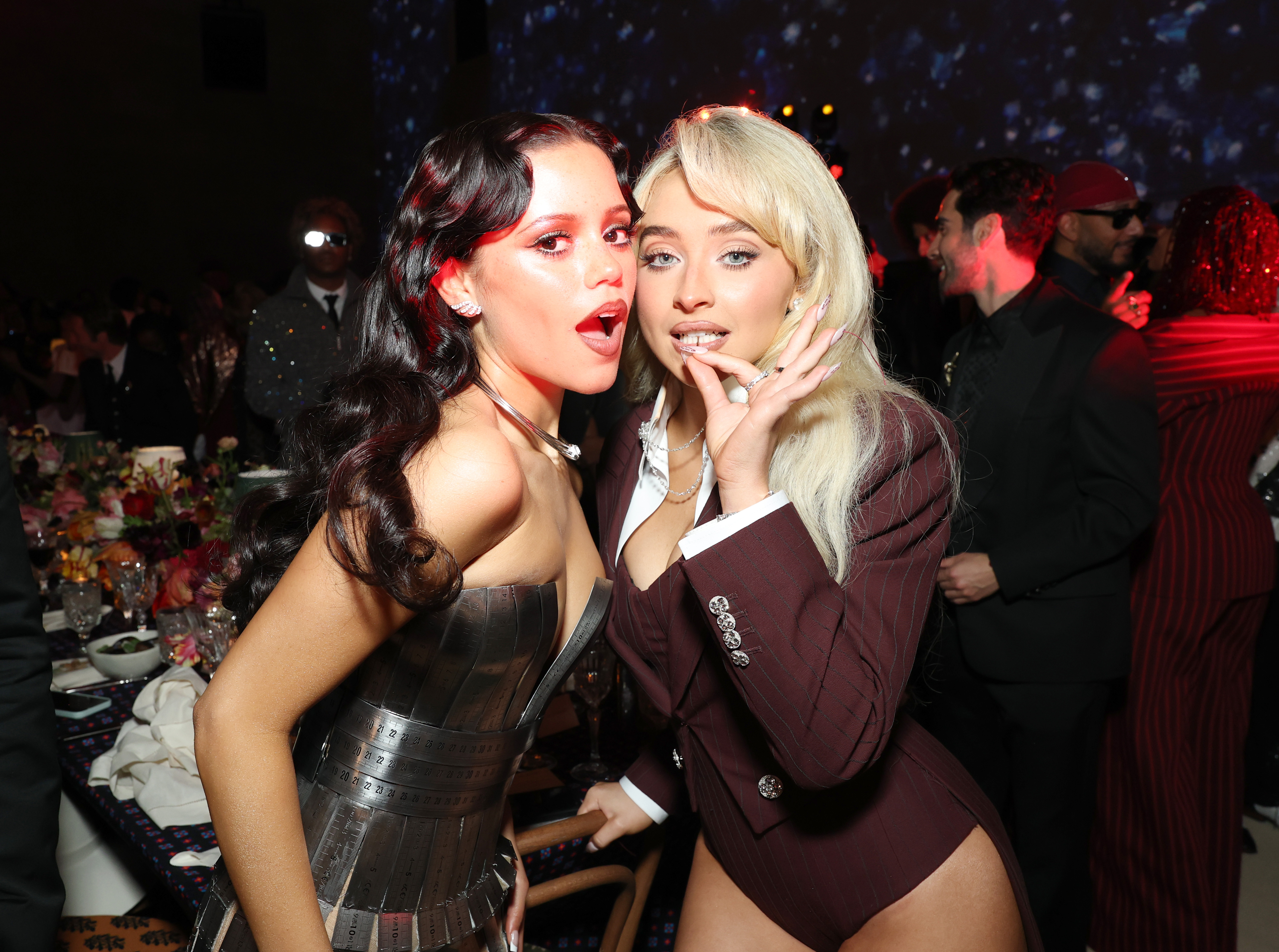 Jenna Ortega and Sabrina Carpenter attend the Met Gala at the Metropolitan Museum of Art on May 5, 2025, in New York City | Source: Getty Images