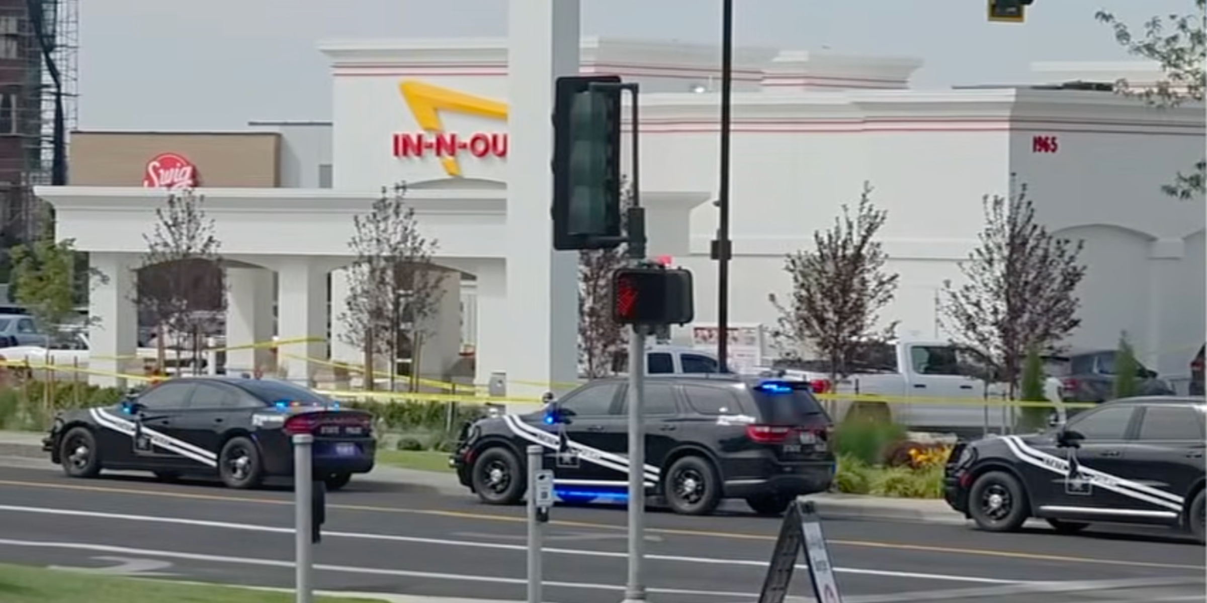 Police response outside the Twin Falls In-N-Out | Source: YouTube/@ABC7