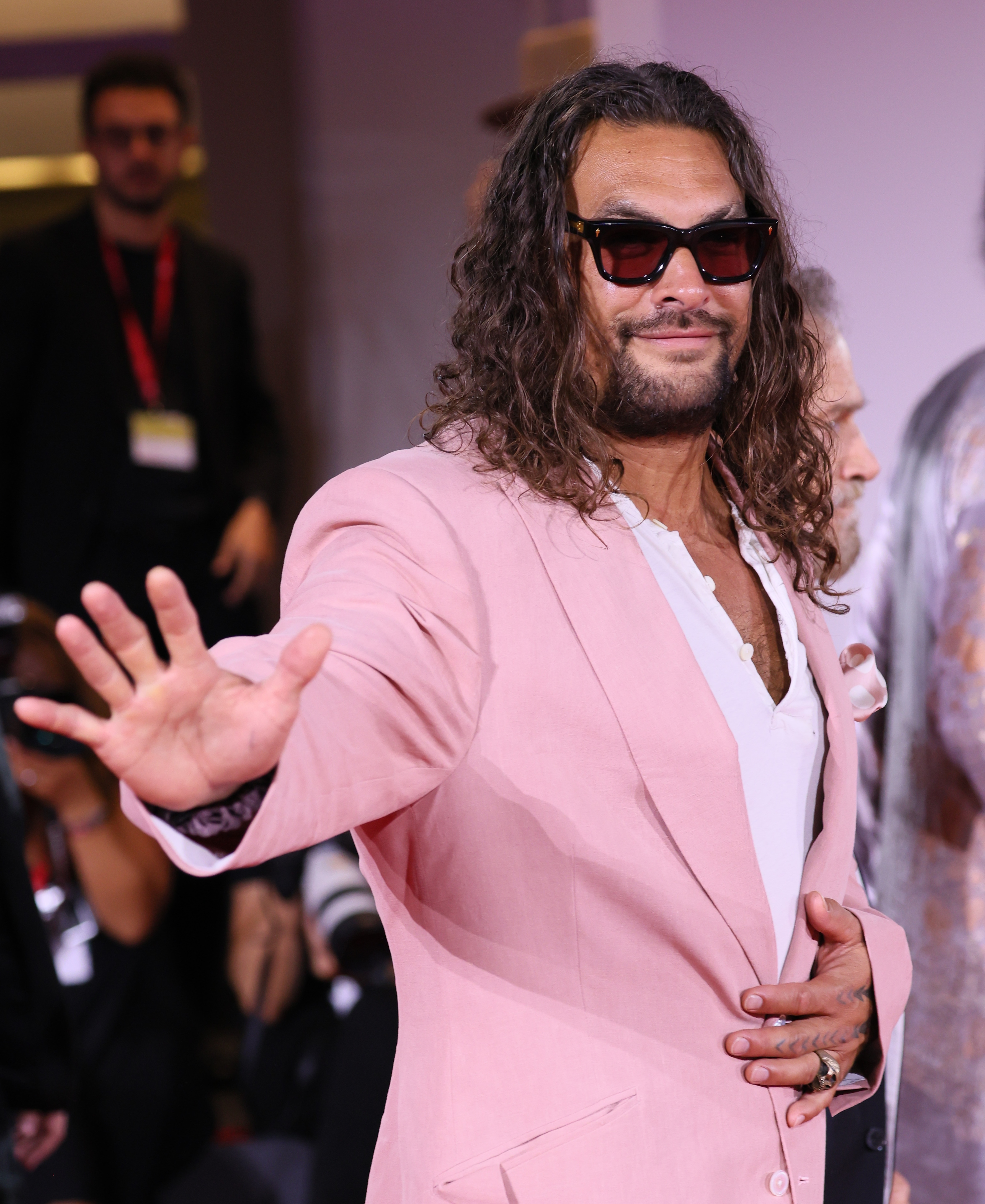 Jason Momoa attends the Cartier Glory To The Filmmaker Award and the "In the Hand of Dante" red carpet during the 82nd Venice International Film Festival in Venice, Italy | Source: Getty Images