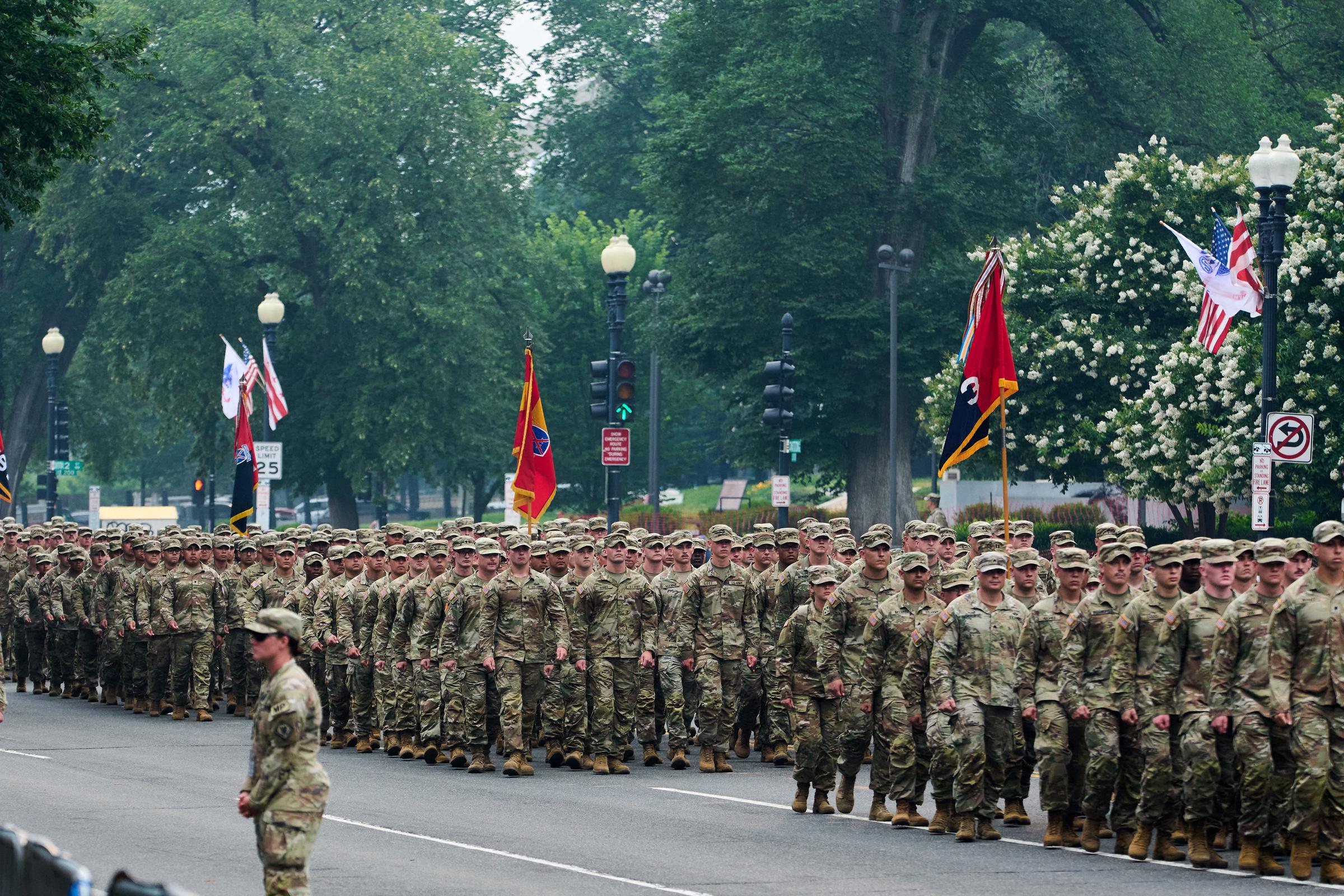 The Army's 250th anniversary parade on the National Mall in Washington D.C., on June 14, 2025 | Source: Getty Images