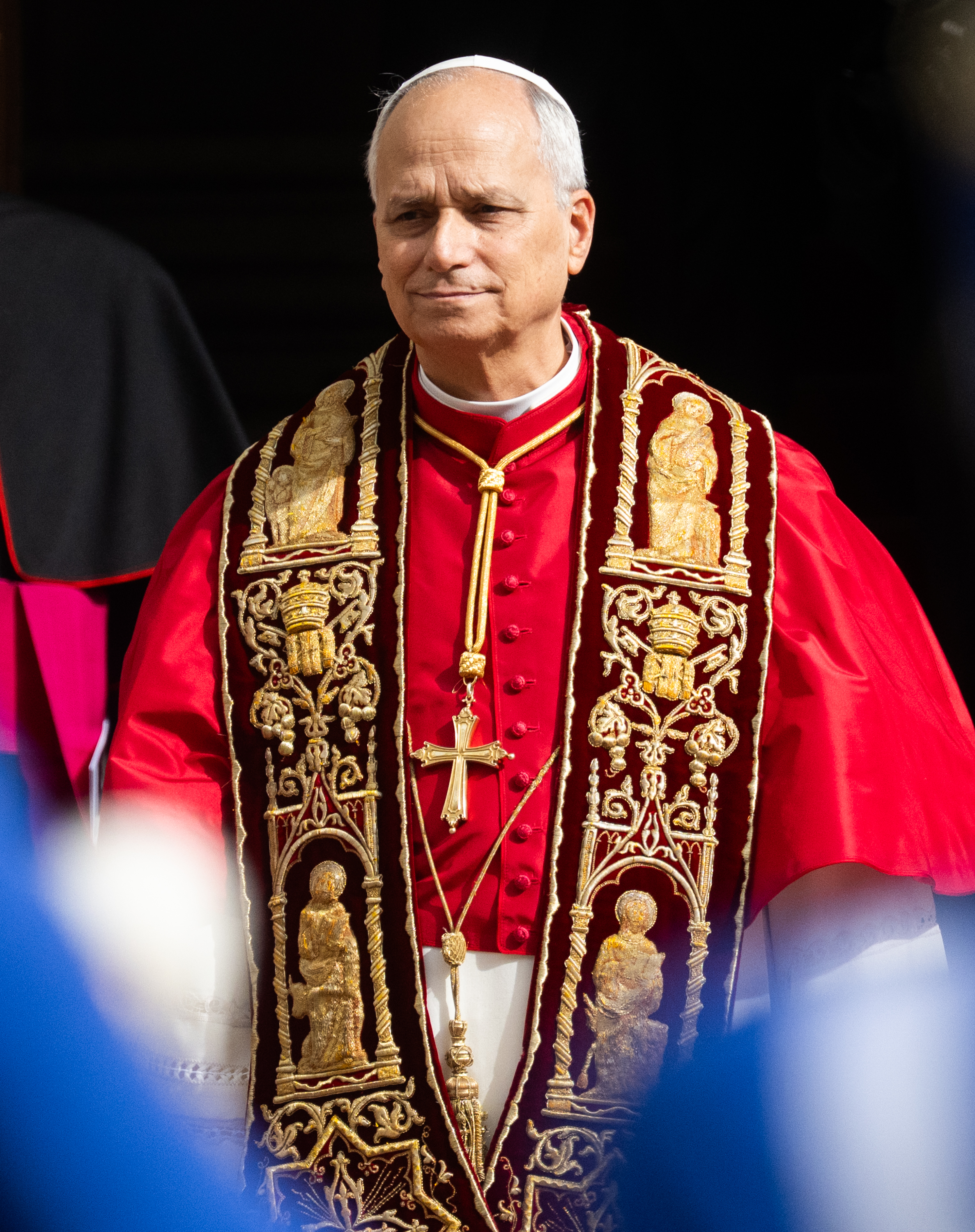 Pope Leo XIV after the departure of King Charles III and Queen Camilla from the Holy See in Vatican City, Vatican | Source: Getty Images