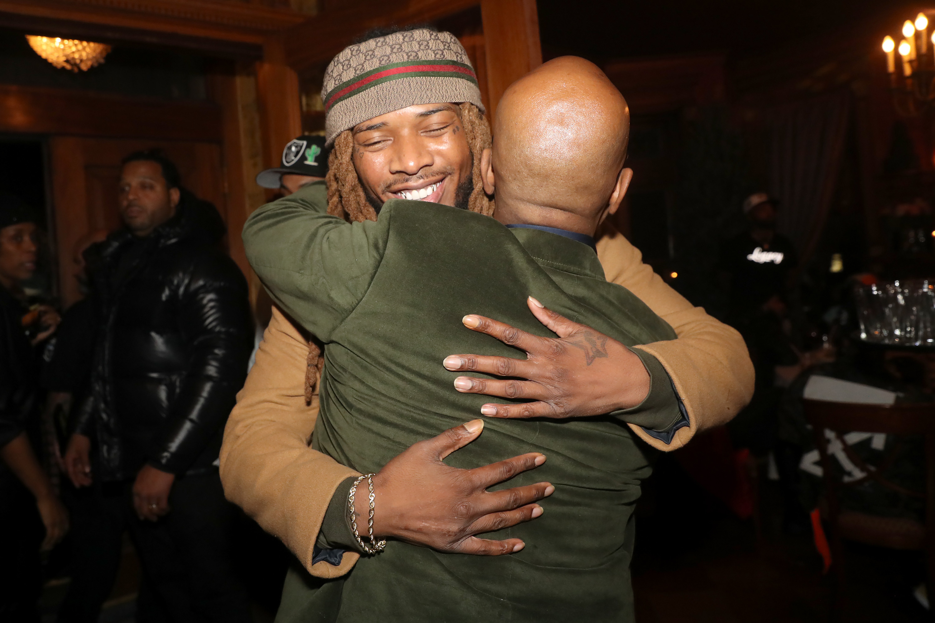 Fetty Wap and Styles P attend Wreckage Manner Album Listening in New York City on November 29, 202. | Source: Getty Images