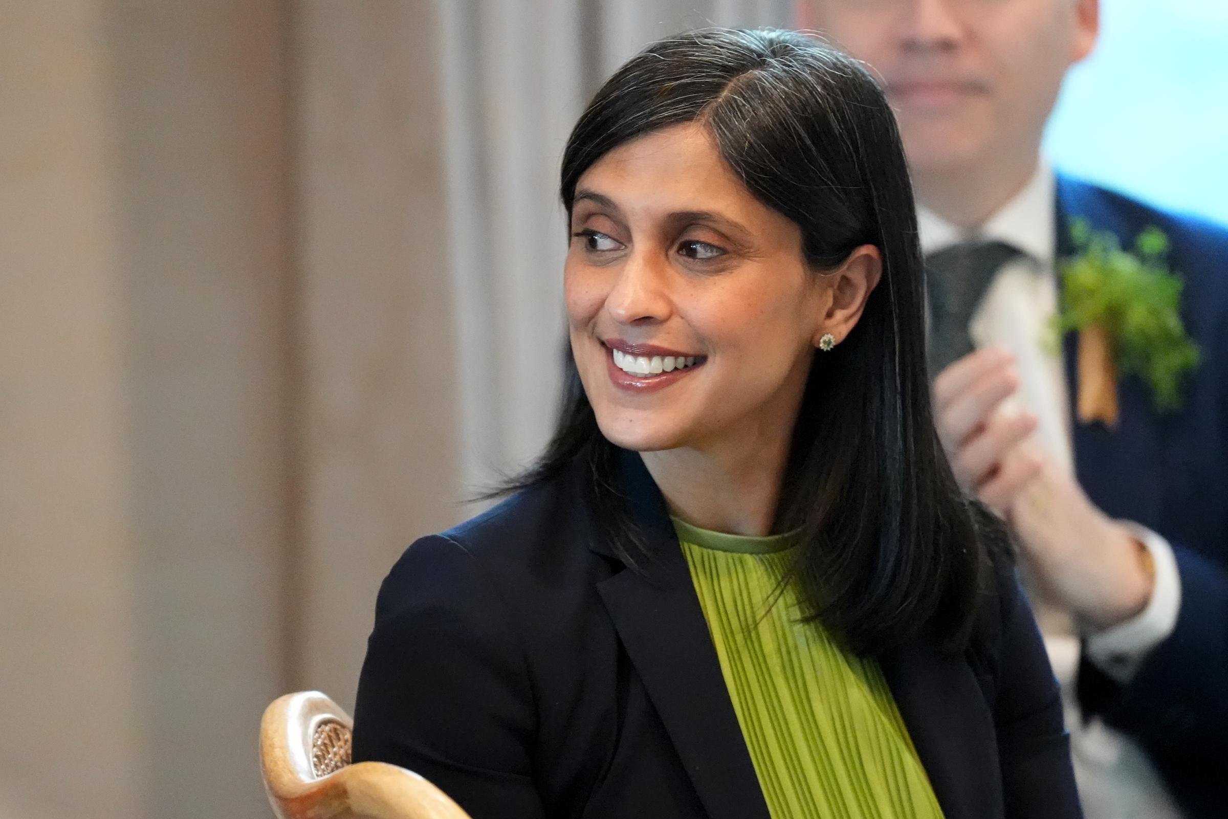 This close-up of Usha Vance sparked another wave of online comments. Some users said she looked tired or unwell, months before she and JD Vance announced the birth of their fourth child. | Source: Getty Images