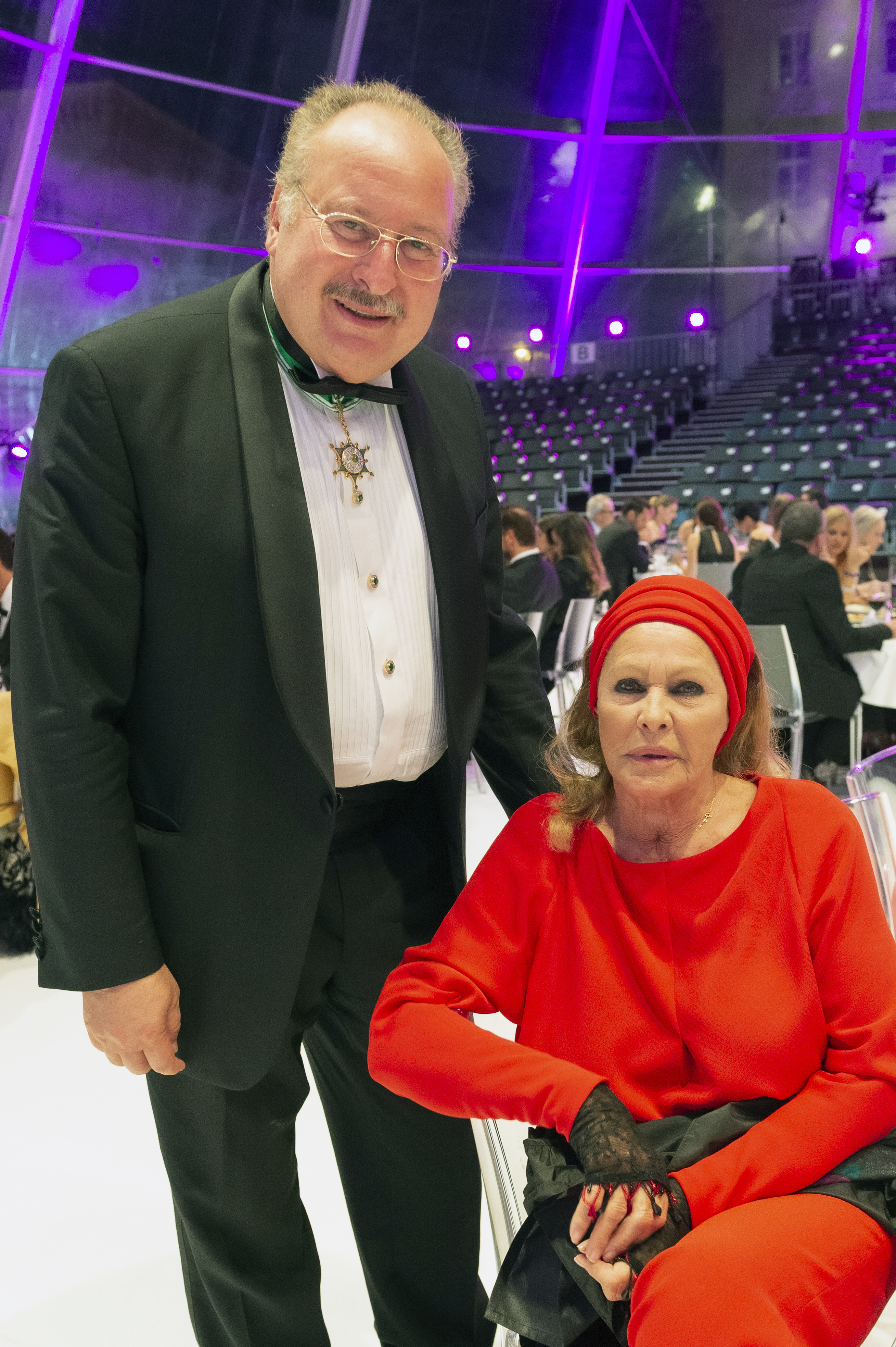 King Fouad II of Egypt and Ursula Andress attend the Ceremony Miss Switzerland Beauty on October 11, 2014, in Bern, Switzerland. | Source: Getty Images