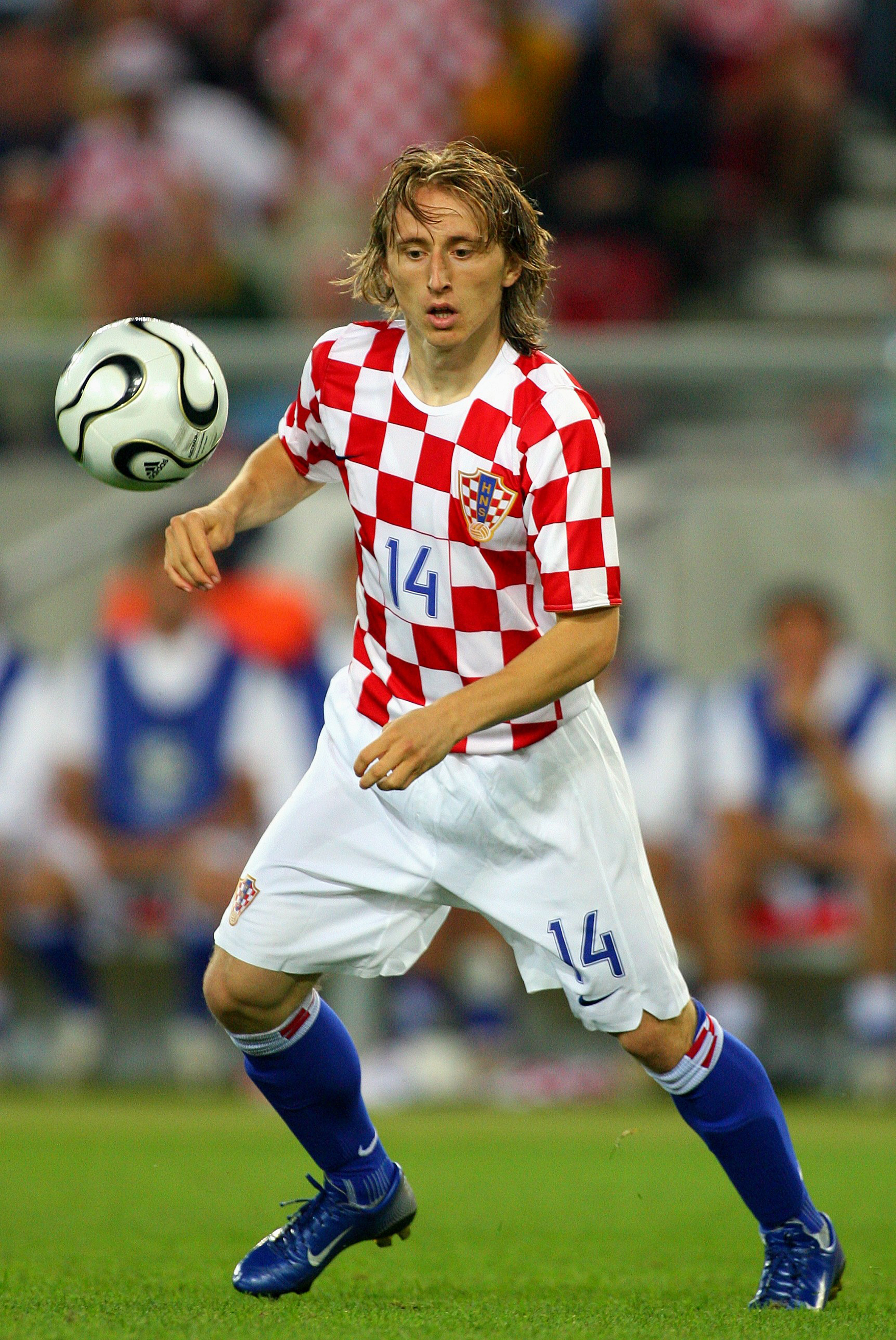Luka Modrić during the FIFA World Cup 2006 Group F match between Croatia and Australia at MHP Arena on June 22 in Stuttgart, Germany. | Source: Getty Images
