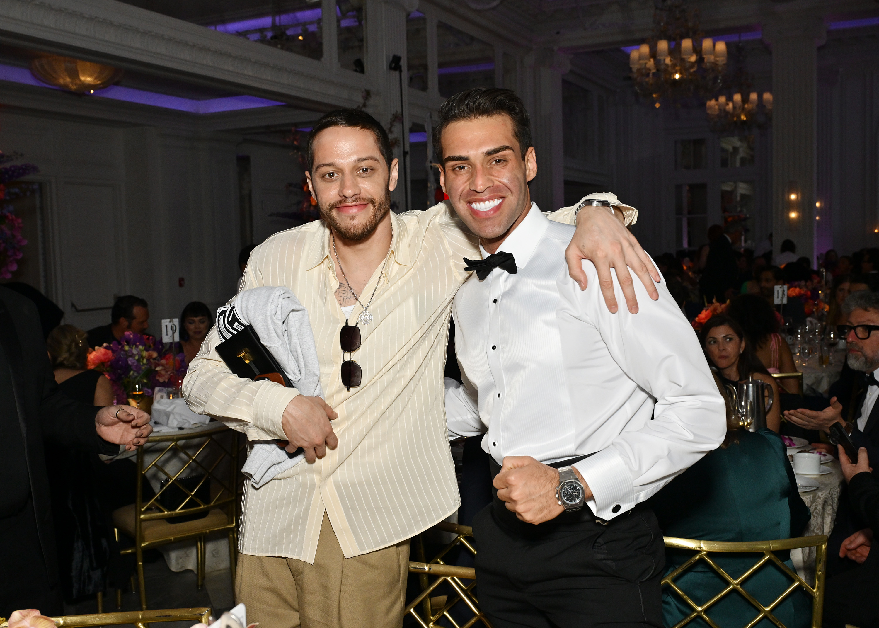 Pete Davidson and Feroz Zadran at the Endometriosis Foundation of America's 13th Annual Blossom Ball at The Pierre Hotel in New York City on May 15, 2025 | Source: Getty Images