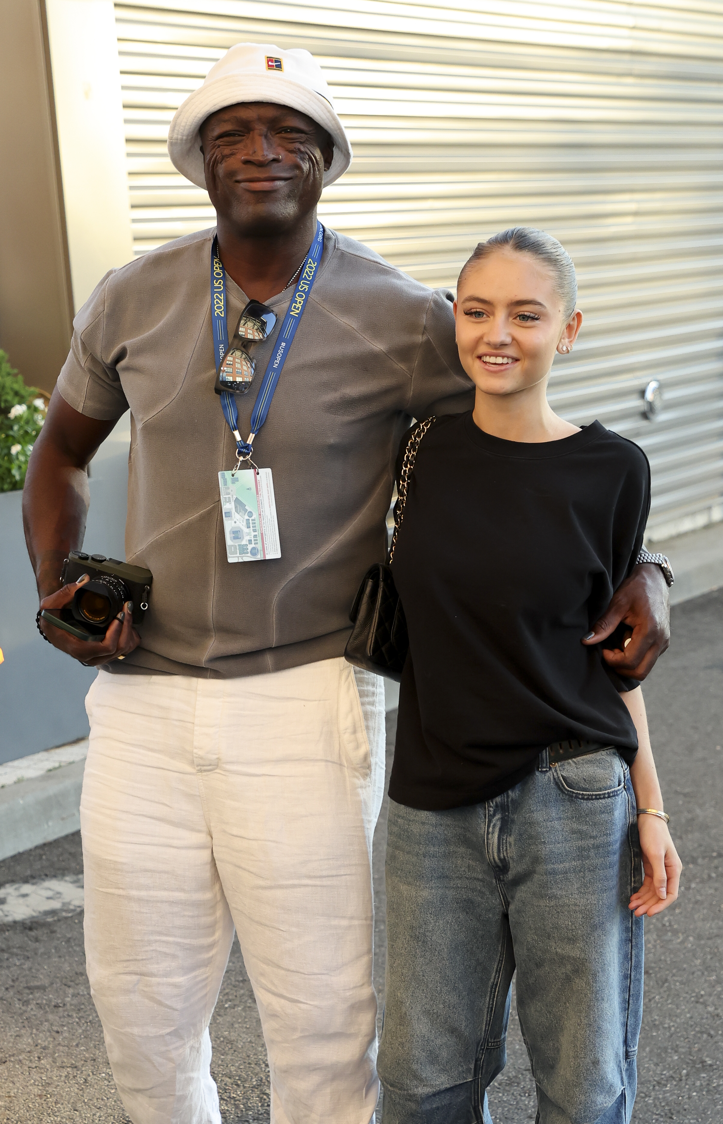 Seal and his daughter, Leni Klum, attend the 2022 US Open in Queens, New York, on August 31, 2022 | Source: Getty Images