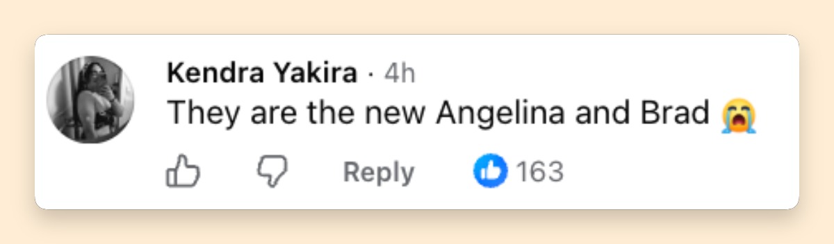 The couple's growing family sparked comparisons to other famous Hollywood parents, including Angelina Jolie and Brad Pitt. The reactions came as Brown's latest post revealed a small but significant detail about their new baby. | Source: Facebook/pagesix