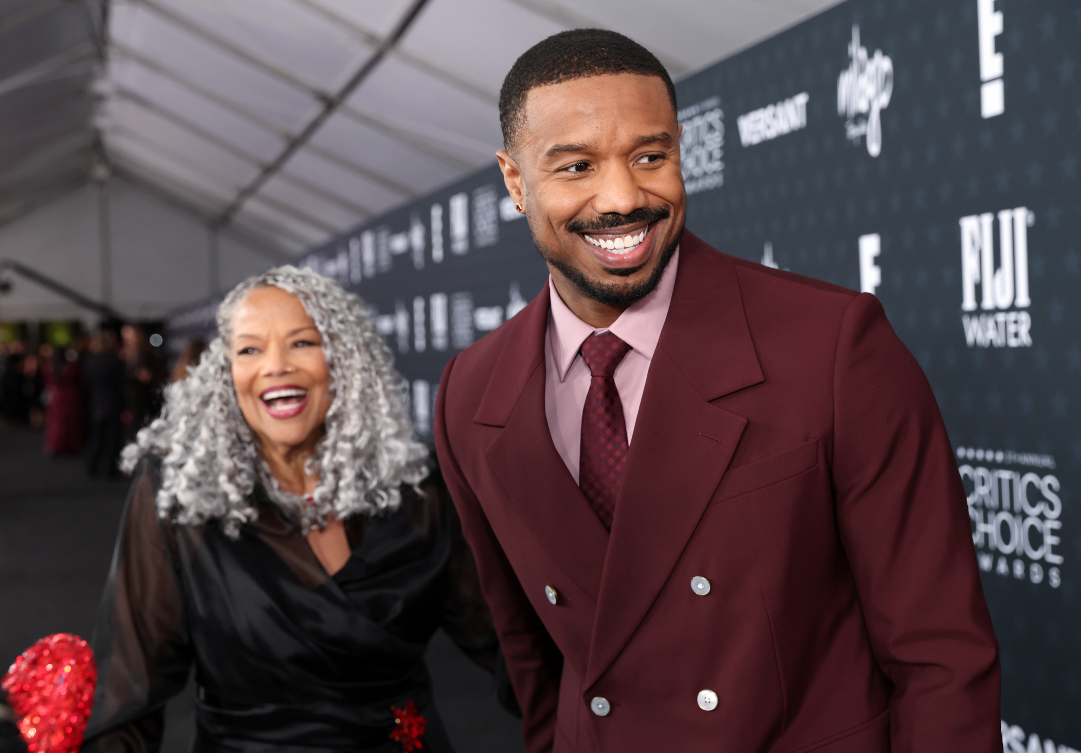 Donna and Michael B. Jordan attend the 31st Annual Critics' Choice Awards on January 4, 2026 | Source: Getty Images