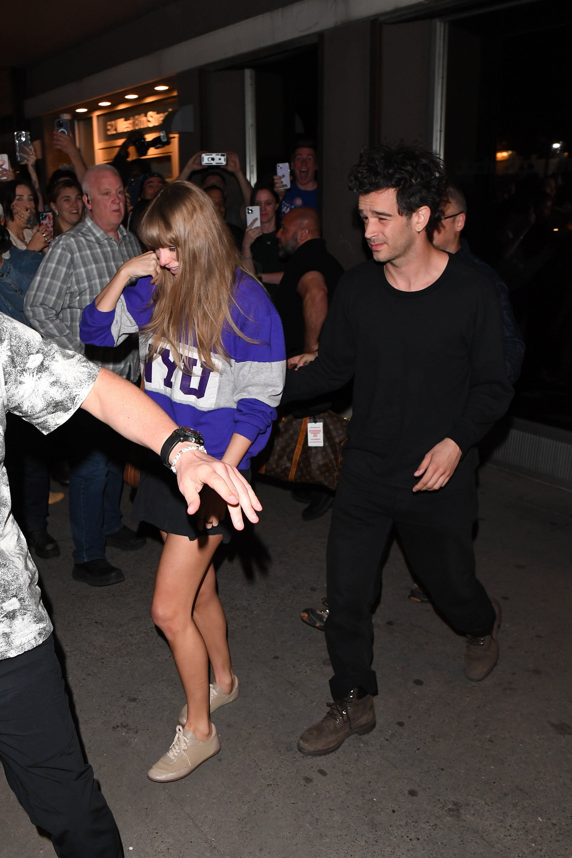 Taylor Swift and Matty Healy leaving "The Electric Lady" studio in New York City on May 16, 2023. | Source: Getty Images