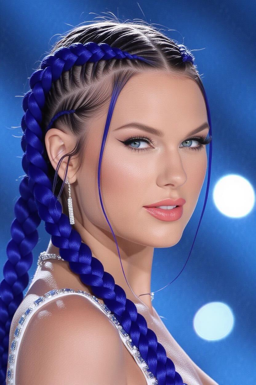 An AI-generated image of Taylor Swift with a different hairstyle | Source: Grok