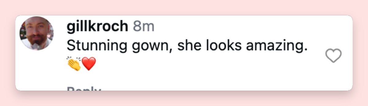 A fan reacts to Lizzo's gown during her appearance at the BET Awards on June 28, 2026 | Source: Instagram/christiancowan