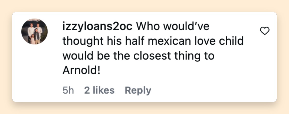 A netizen reacts to Joseph Baena's INBA Iron Gladiator competition photos | Source: Instagram/joebaena