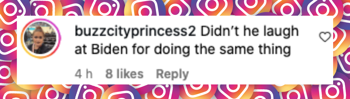 Netizen comment about Donald Trump and Joe Biden, posted on June 9, 2025. | Source: Instagram/tmz_tv