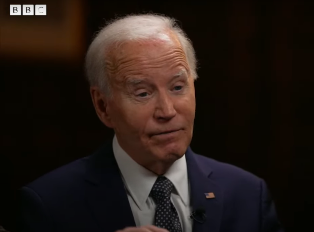 Joe Biden speaking during his BBC interview. | Source: YouTube/BBC News