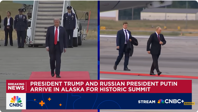 Donald Trump | Vladimir Putin, from a post dated August 15, 2025 | Source: Youtube/@CNBCtelevision