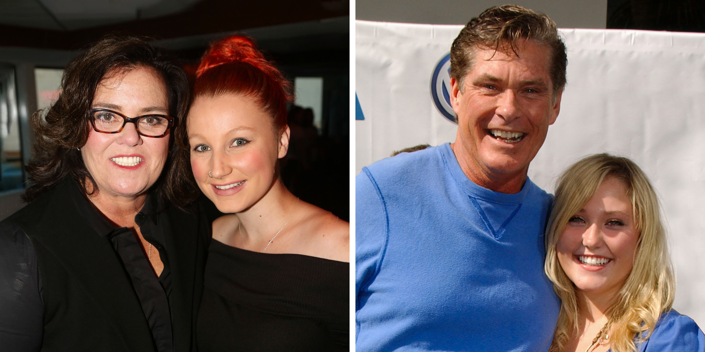 Rosie and Chelsea O'Donnell | Hayley and David Hasselhoff | Source: Getty Images