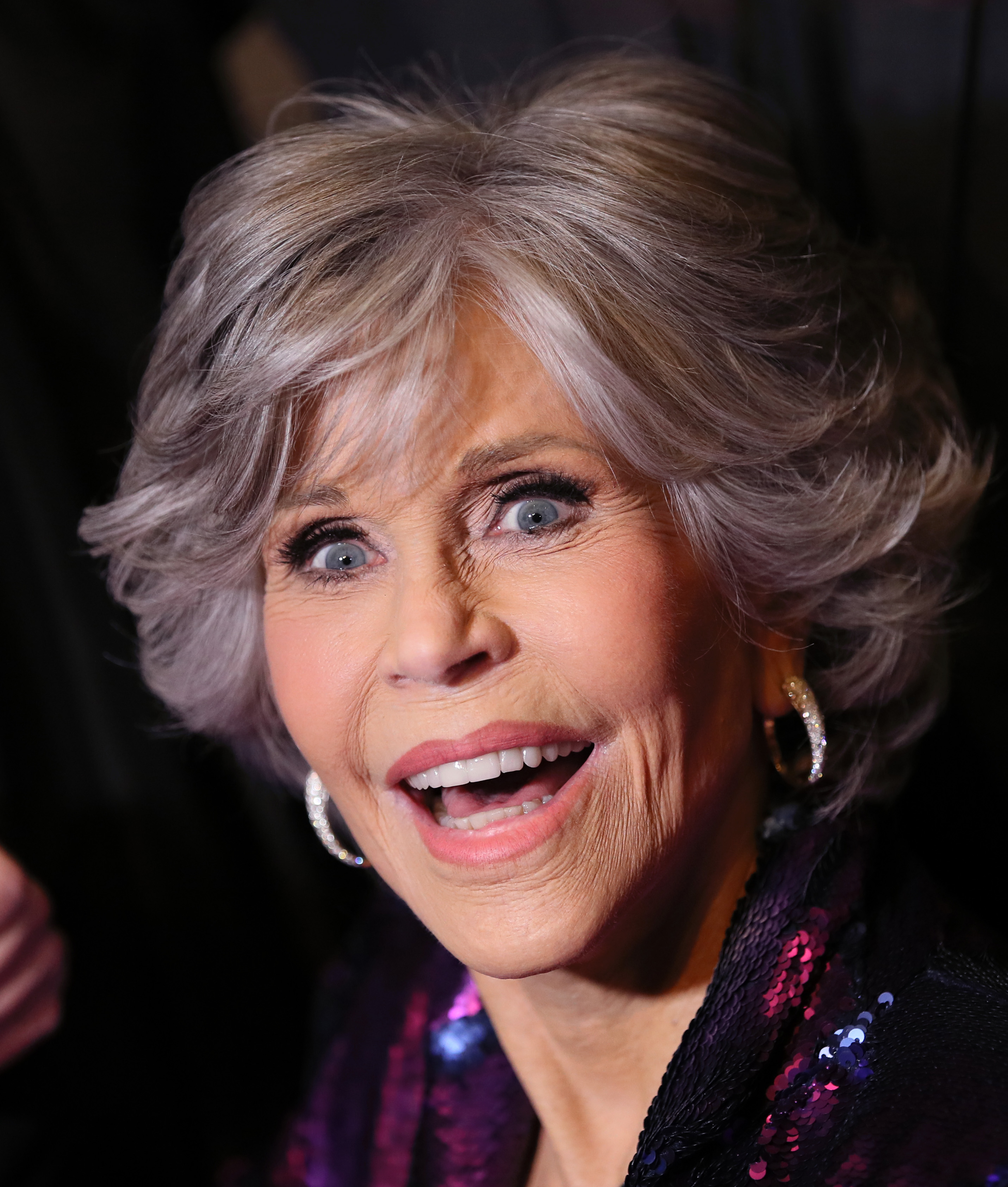 Jane Fonda smiles during a public appearance, several years after speaking openly about her experience with cosmetic surgery. | Source: Getty Images