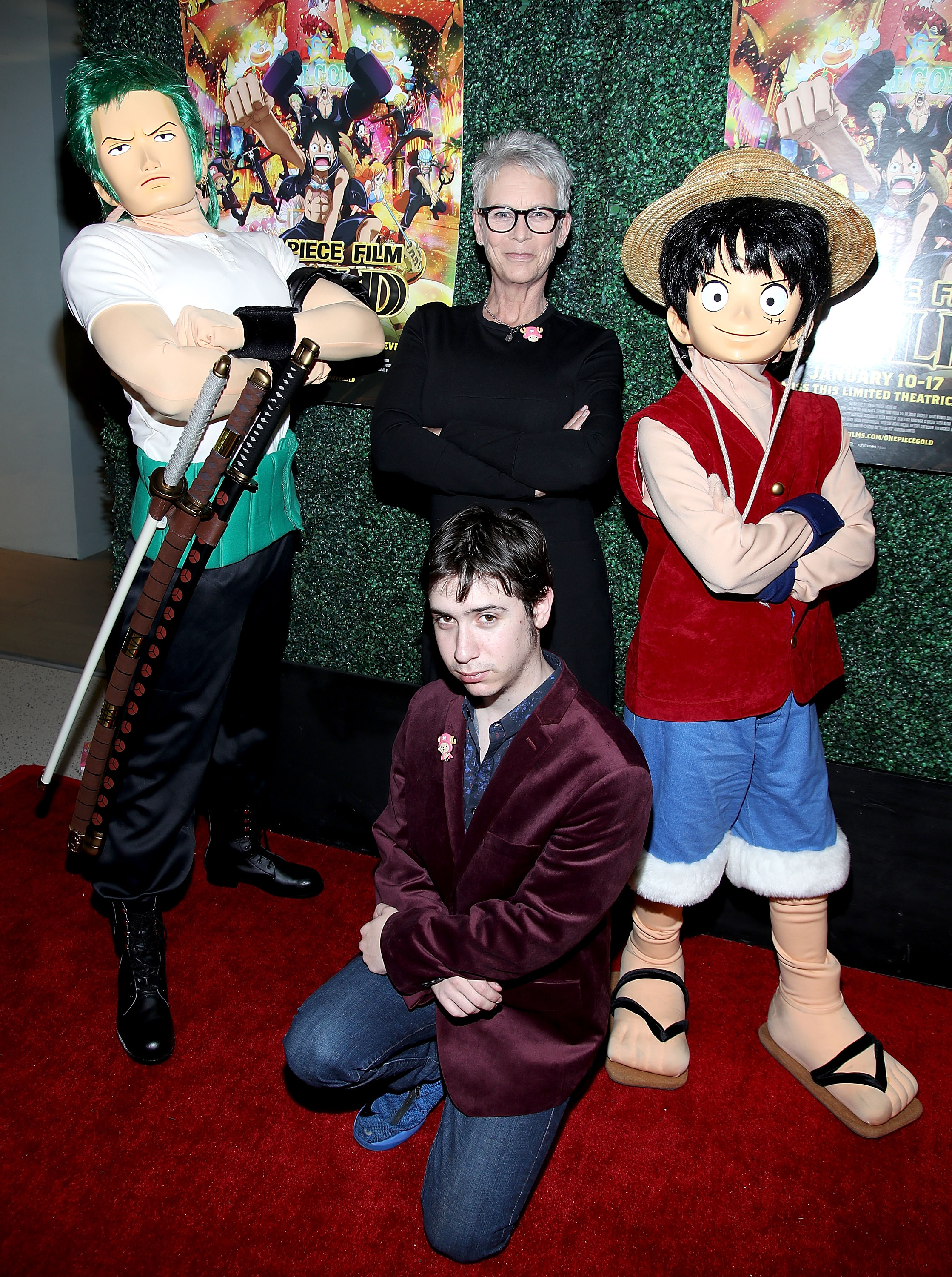 Jamie Lee Curtis and son Thomas Guest attend Funimation Films Presents "One Piece Film: Gold" Theatrical Premiere on January 5, 2017 | Source: Getty Images