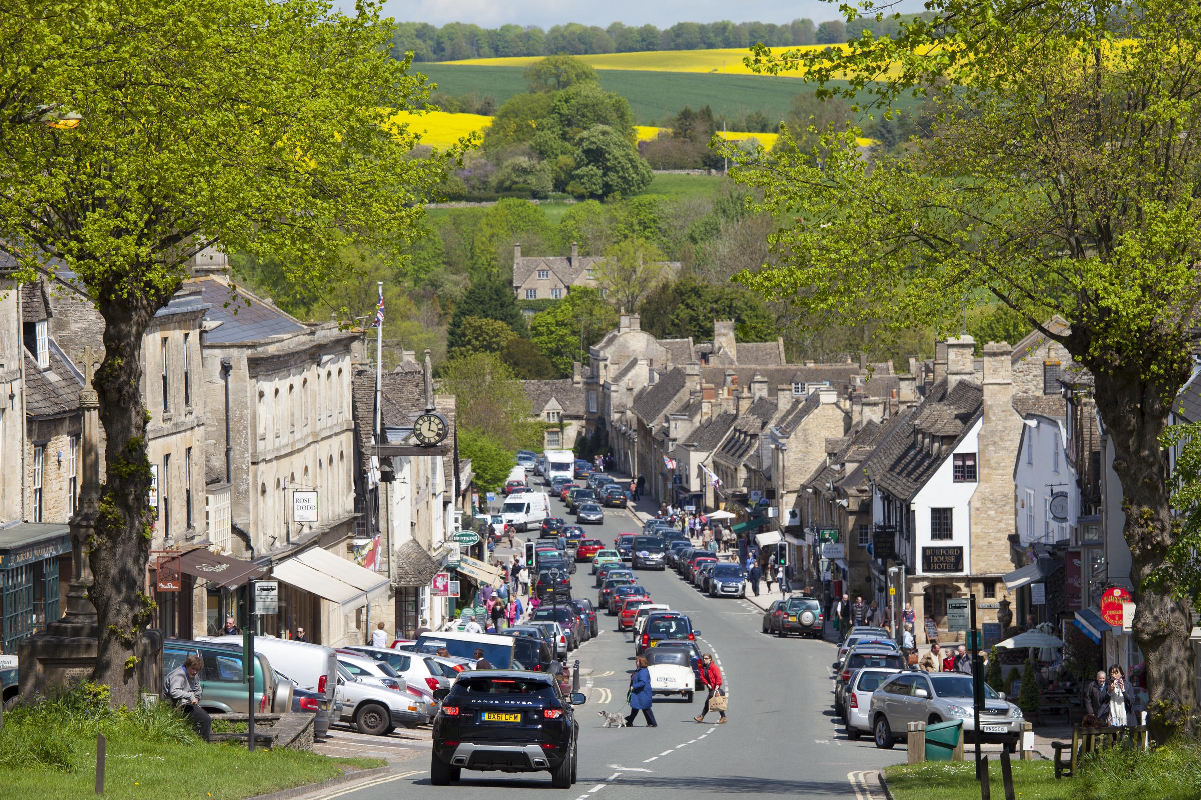 The town of Burford sits in the Cotswolds, the region where the Sussexes were staying while their search for a home continued. For Harry, the move offered a different kind of life in the U.K. - one centered on his family rather than his former role as a working royal. | Source: Getty Images