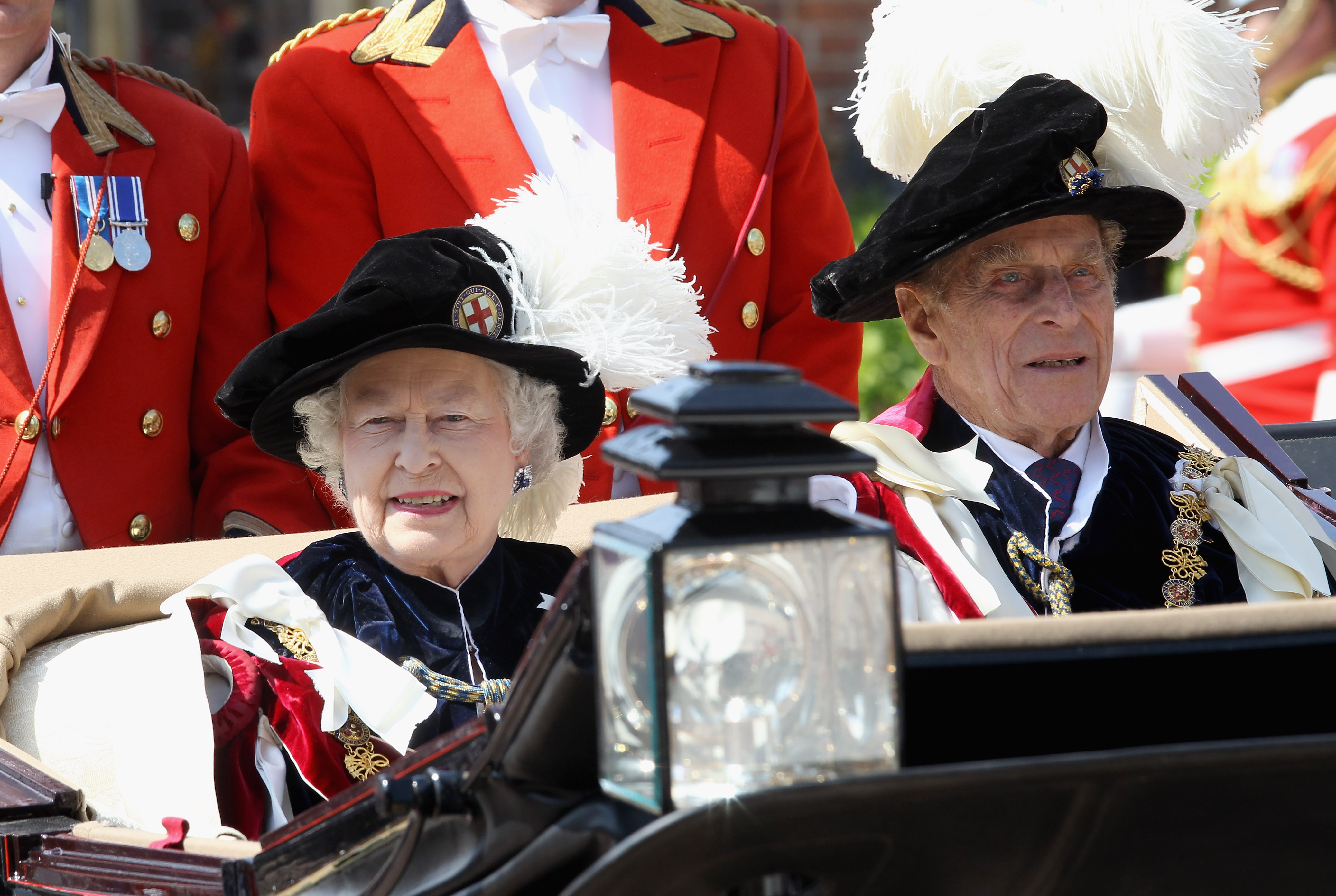 Queen Elizabeth II and Prince Philip attended the Order of the Garter service at Windsor Castle in June 2011. Decades earlier, the couple had chosen Mountbatten-Windsor for their direct descendants in specified circumstances, while Windsor remained the name of the Royal House. | Source: Getty Images