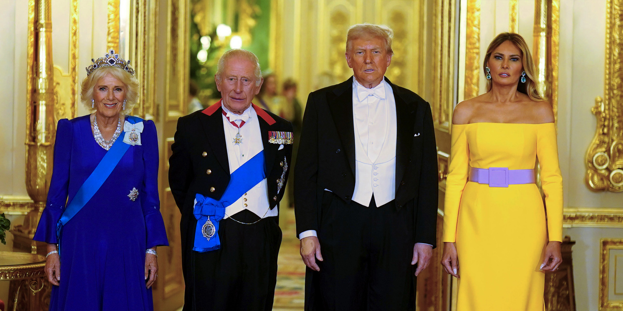 Queen Camilla, King Charles III, Donald Trump, and Melania Trump | Source: Getty Images
